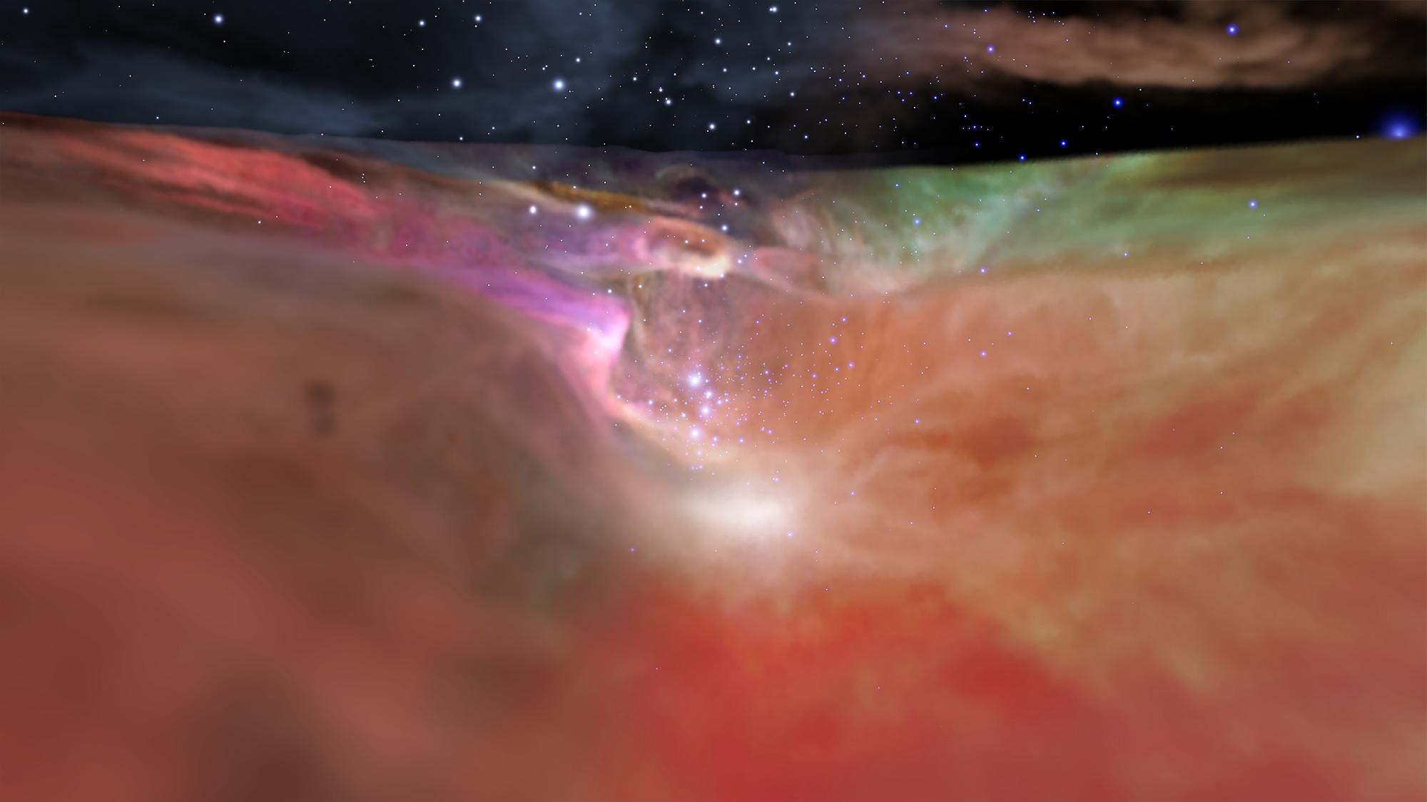 Sci Fi Nebula with Stars HD Wallpaper