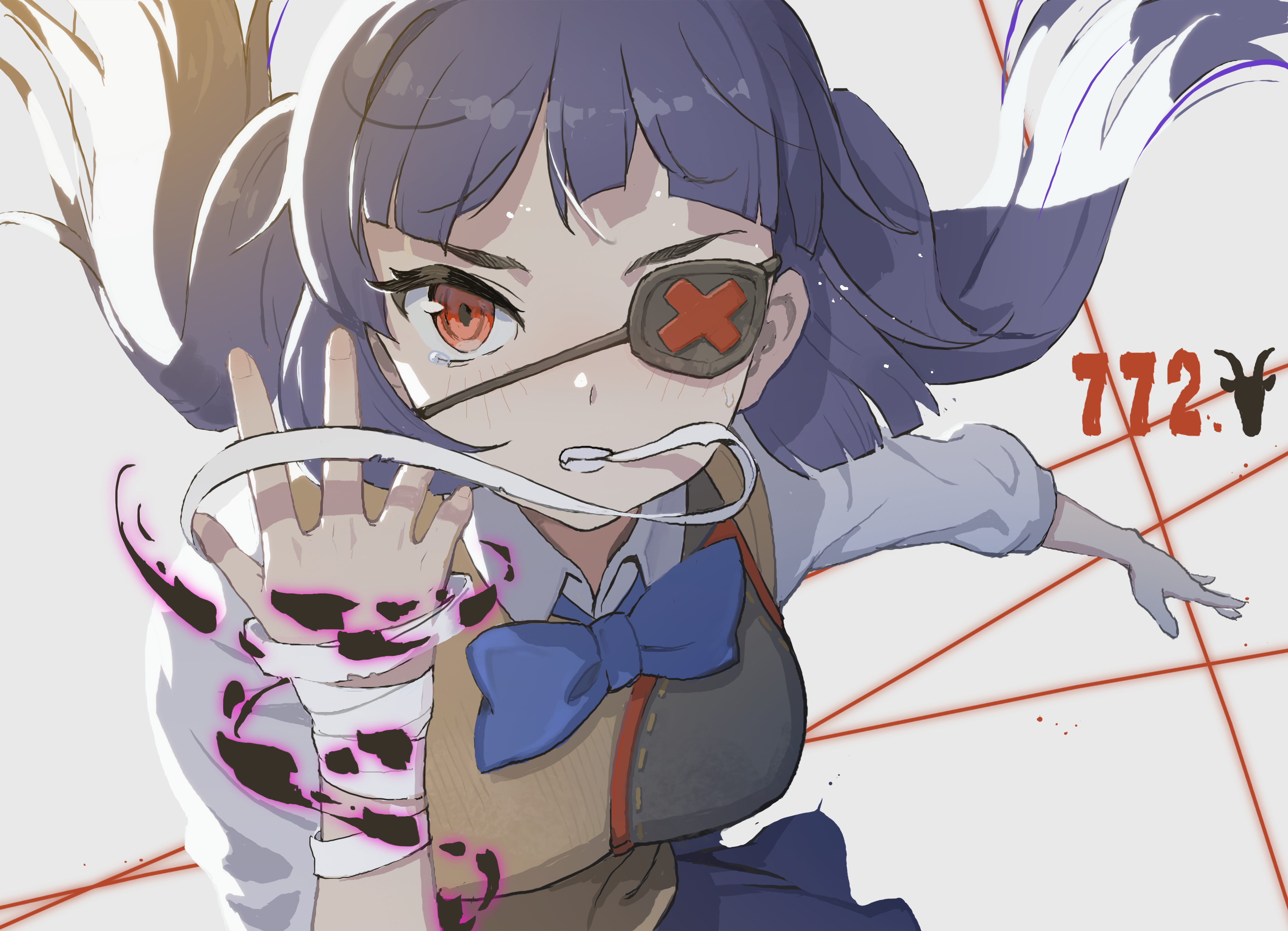 Girl with eyepatch and bandages 4K HD Wallpaper