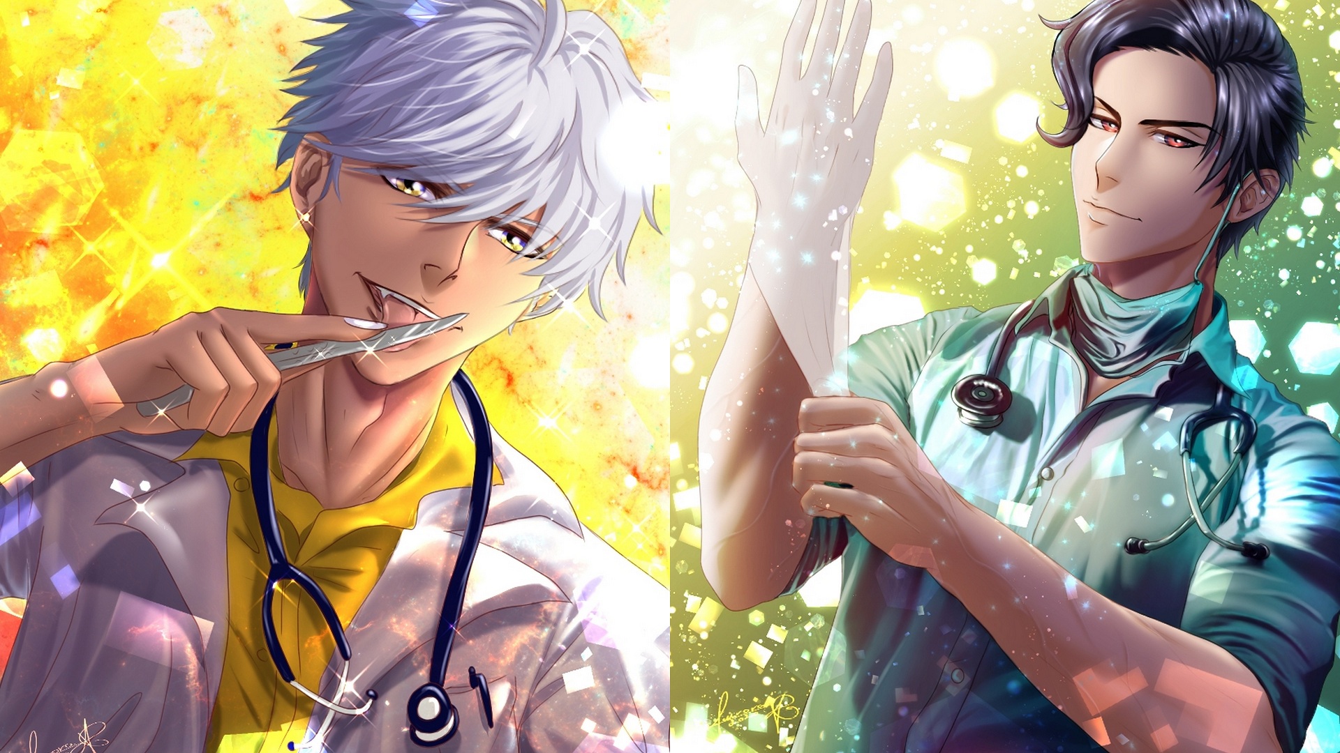 Mammon and Lucifer from Obey Me! Shall We Date? HD Wallpaper