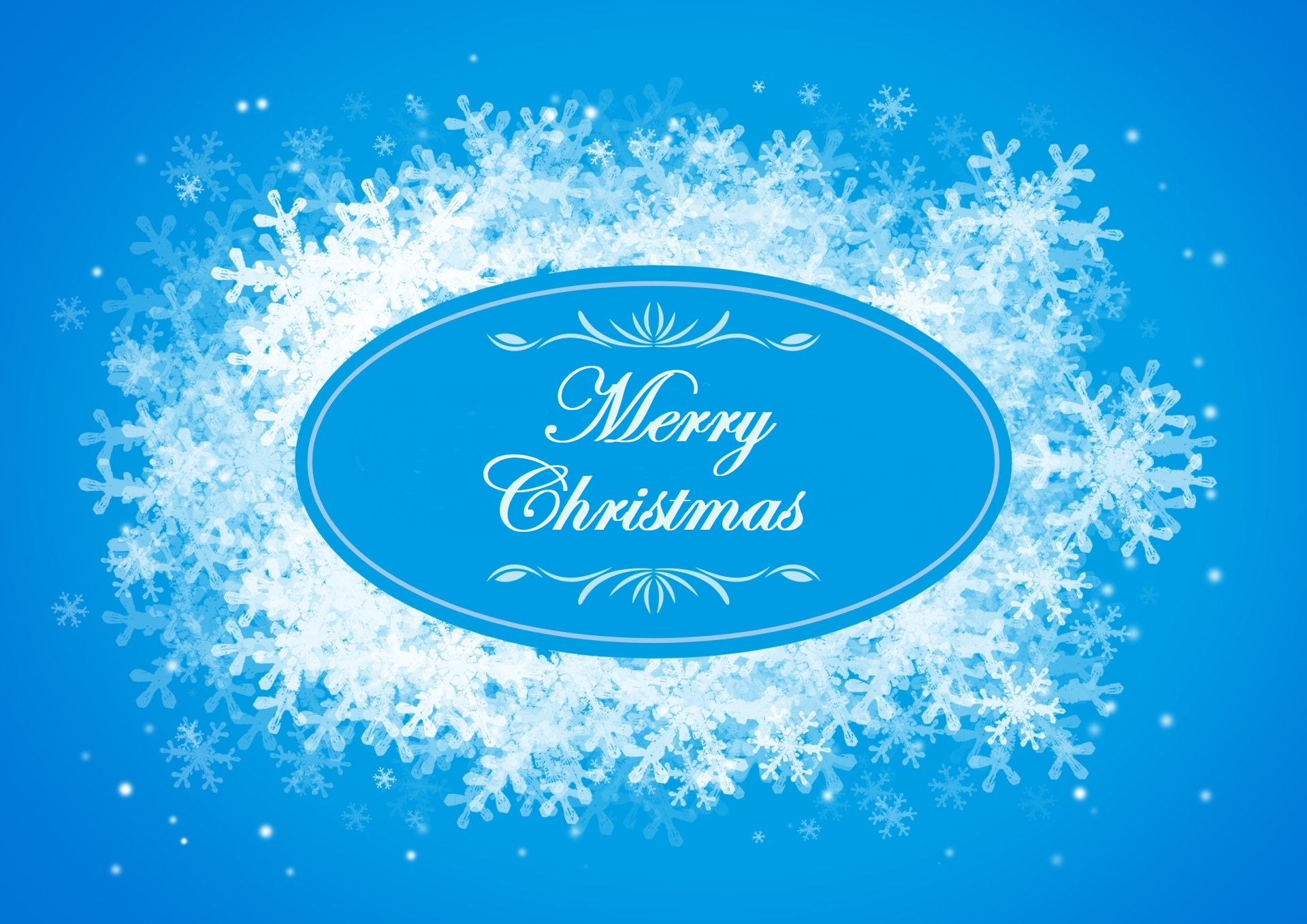Merry Christmas snowflakes HD Wallpaper