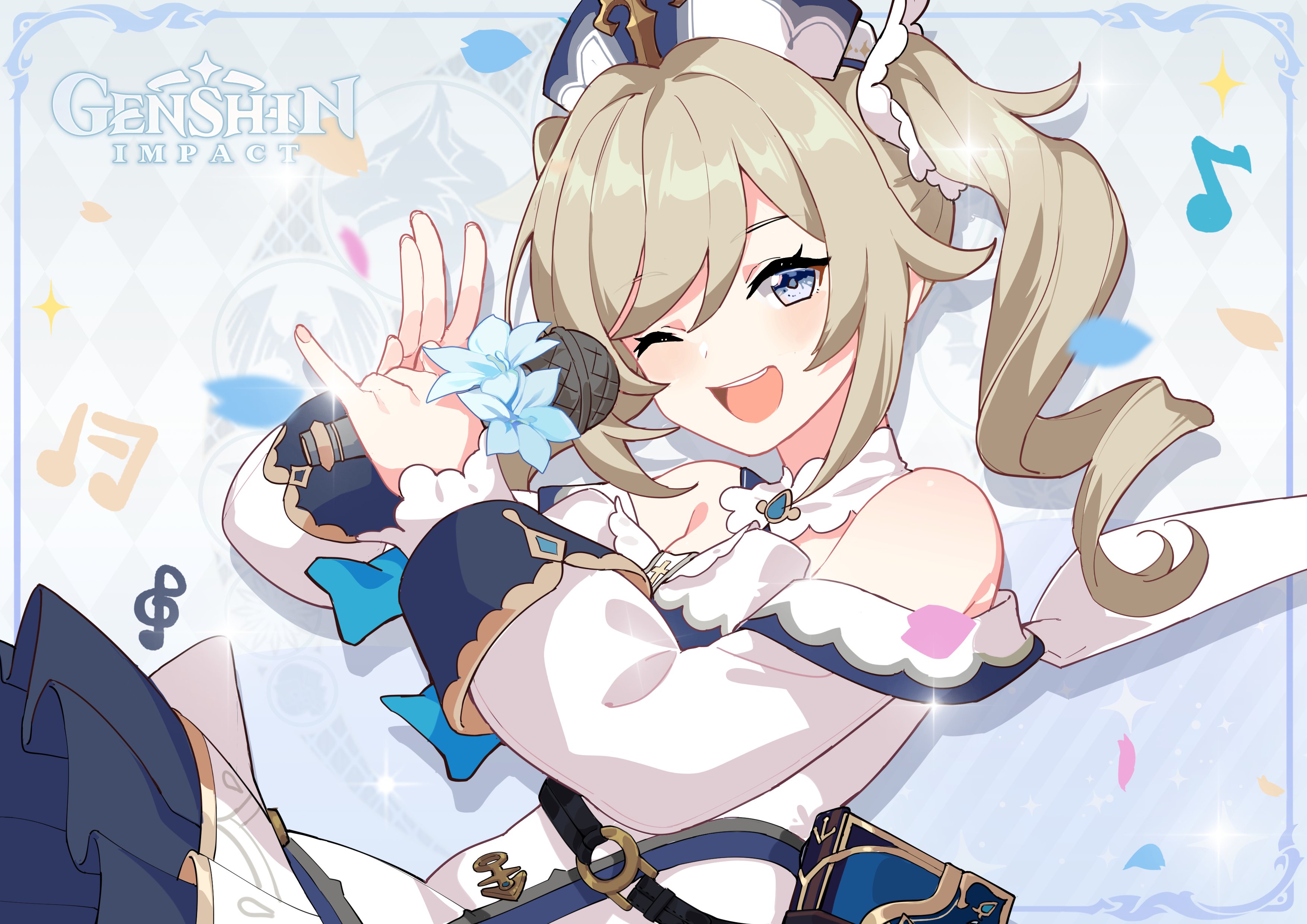 Barbara from Genshin Impact singing HD Wallpaper