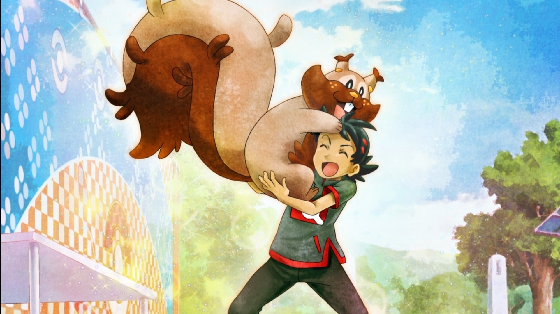 Goh and Greedent from Pokémon HD Wallpaper