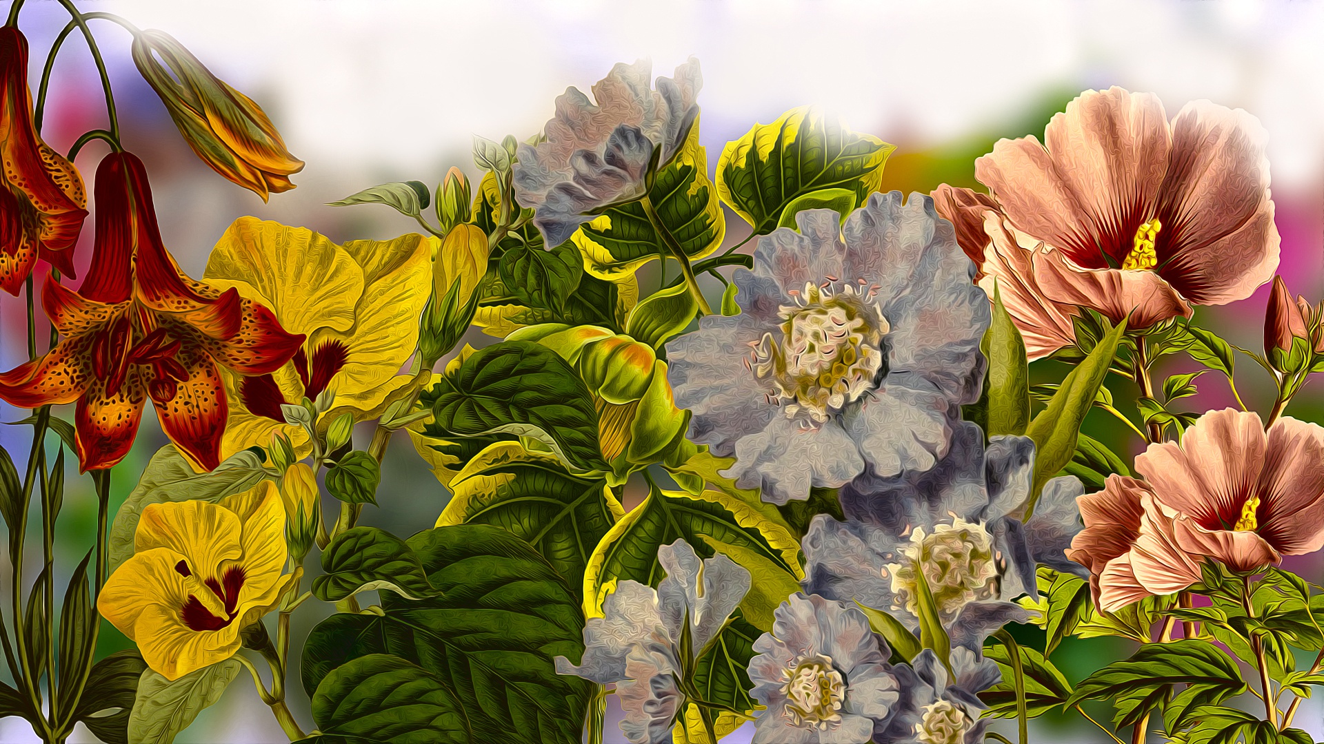 Artistic Flower Arrangement HD Wallpaper