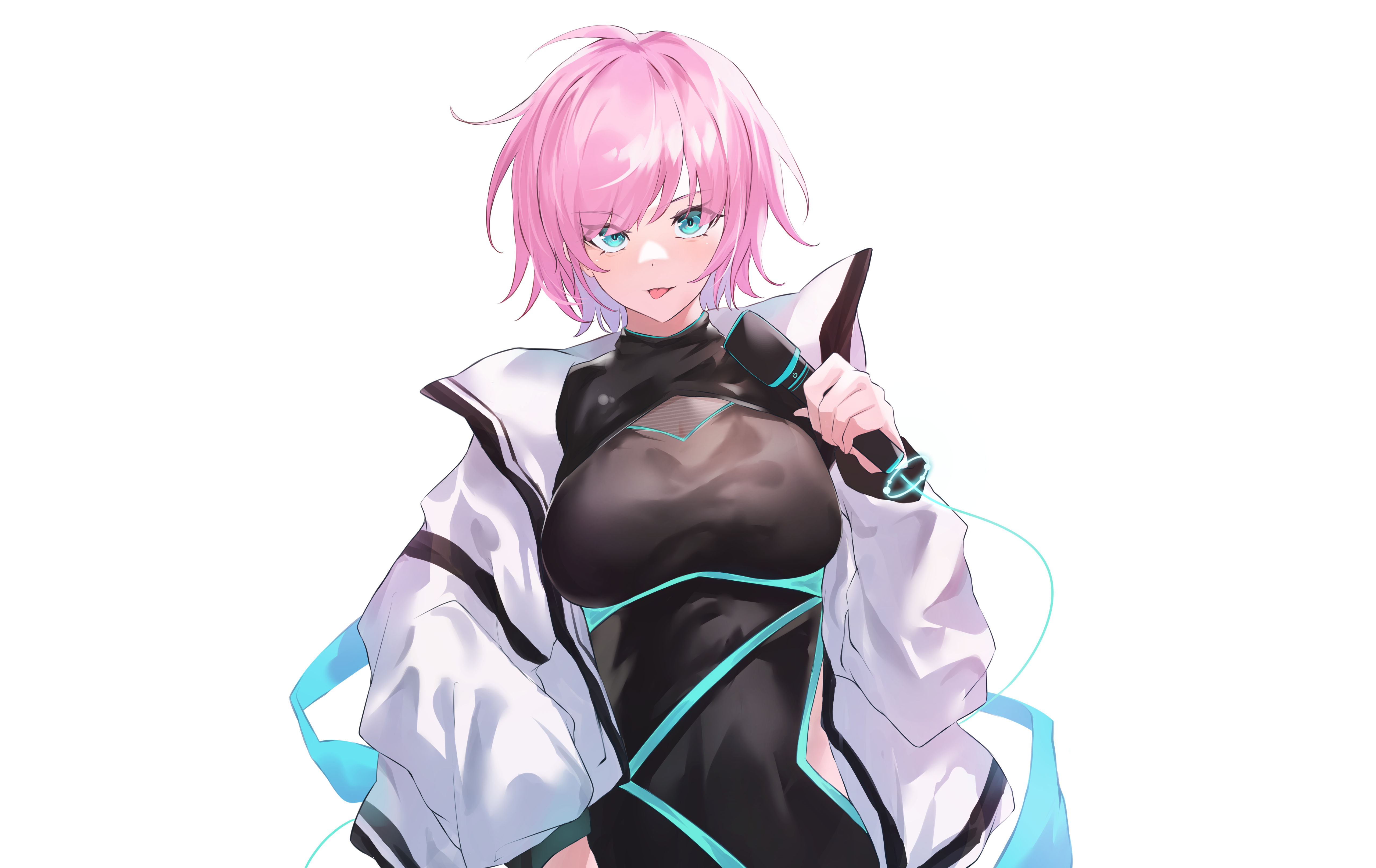 Yuuhi Riri from Nijisanji holding a microphone HD Wallpaper
