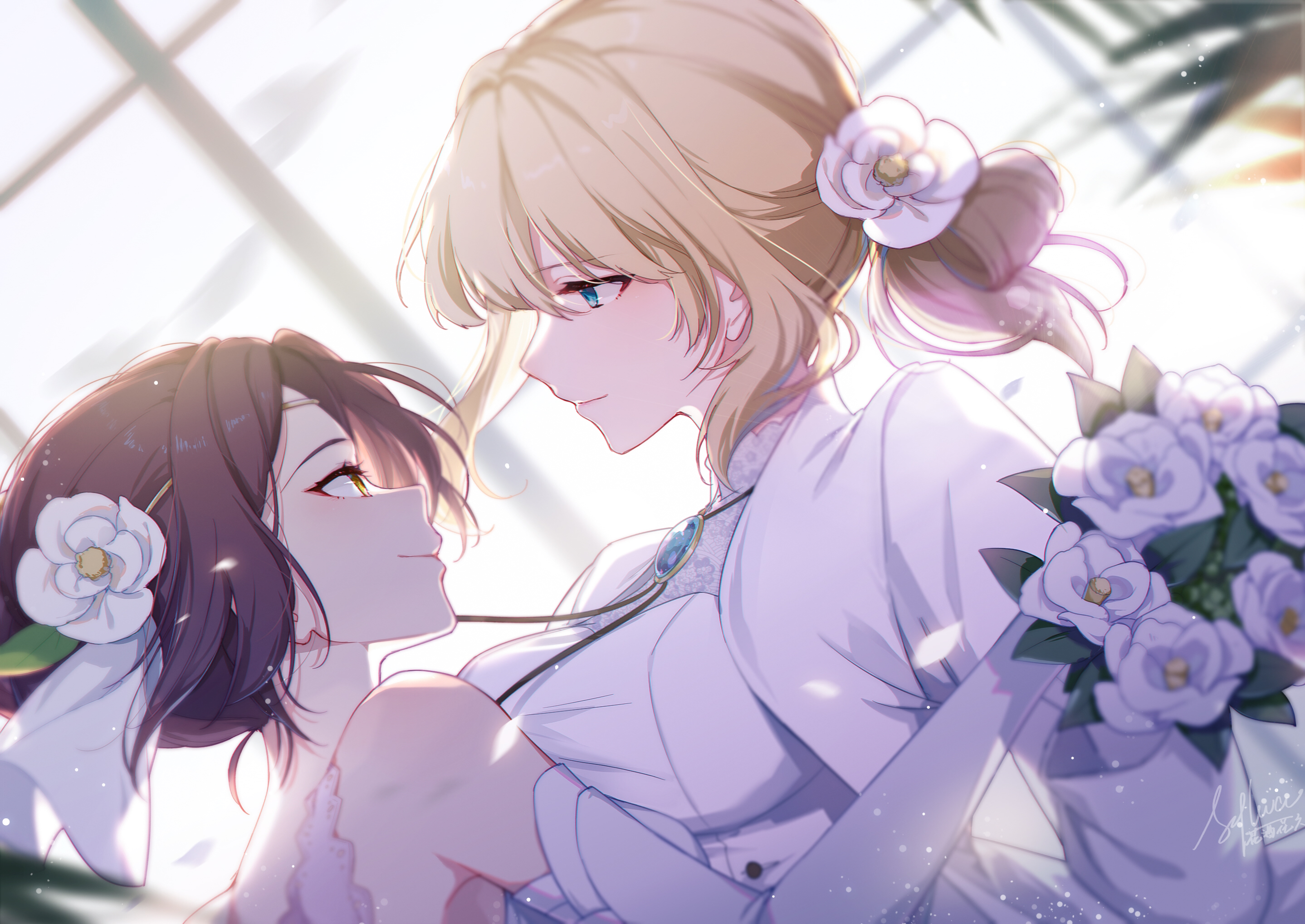 Violet Evergarden and Iris Cannary from Violet Evergarden HD Wallpaper