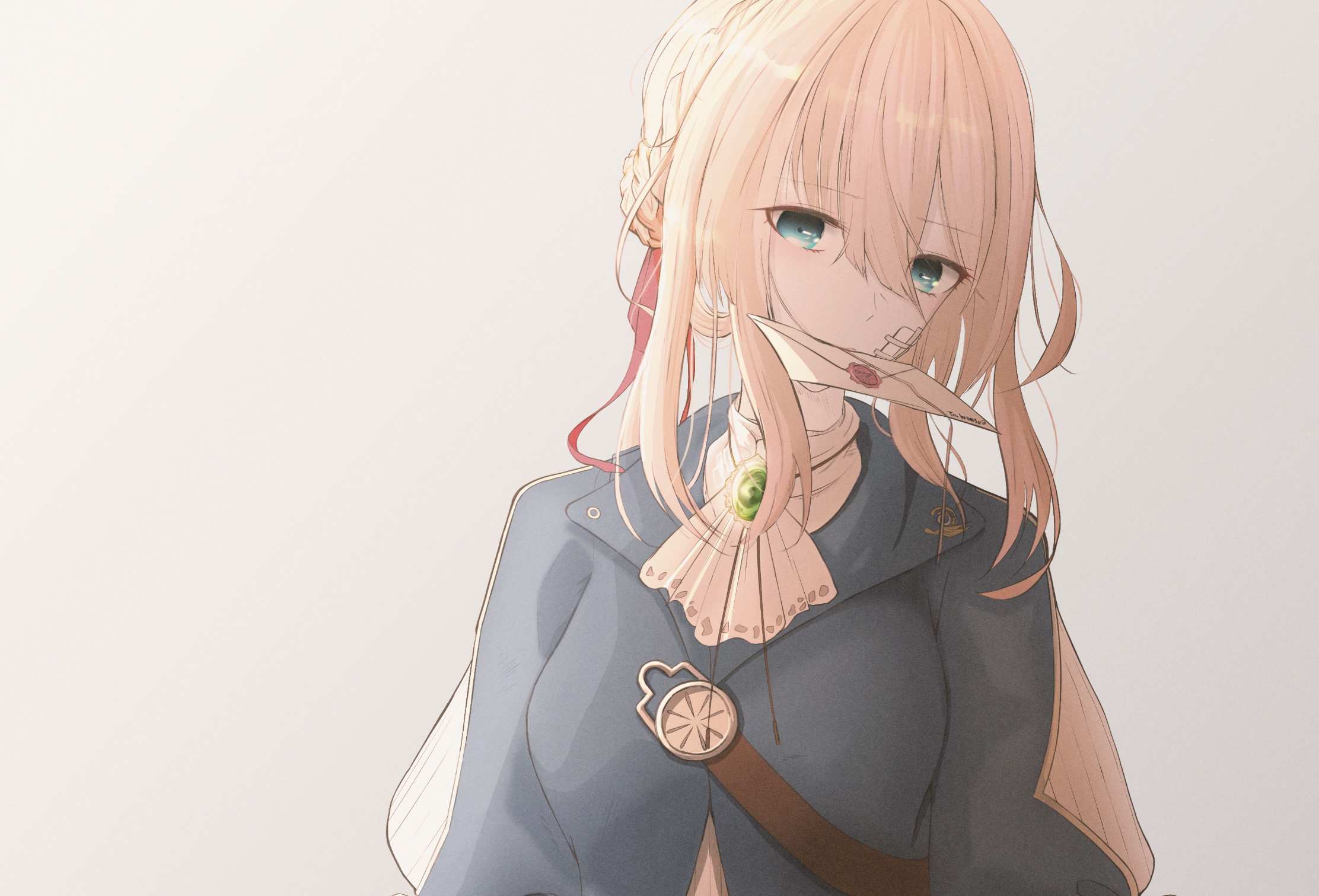 Violet Evergarden holding a letter HD Wallpaper