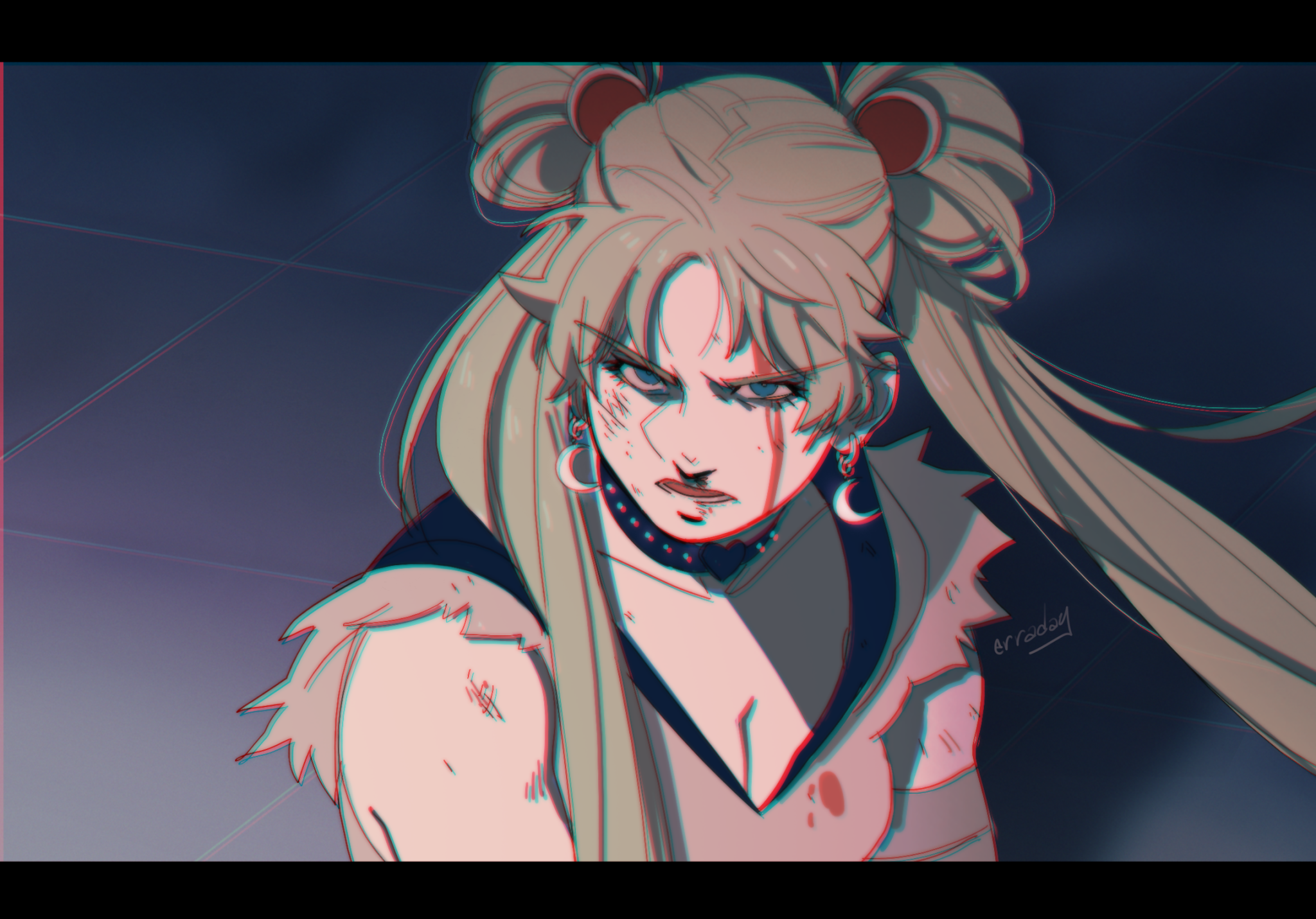 Sailor Moon with Blood and Scars HD Wallpaper