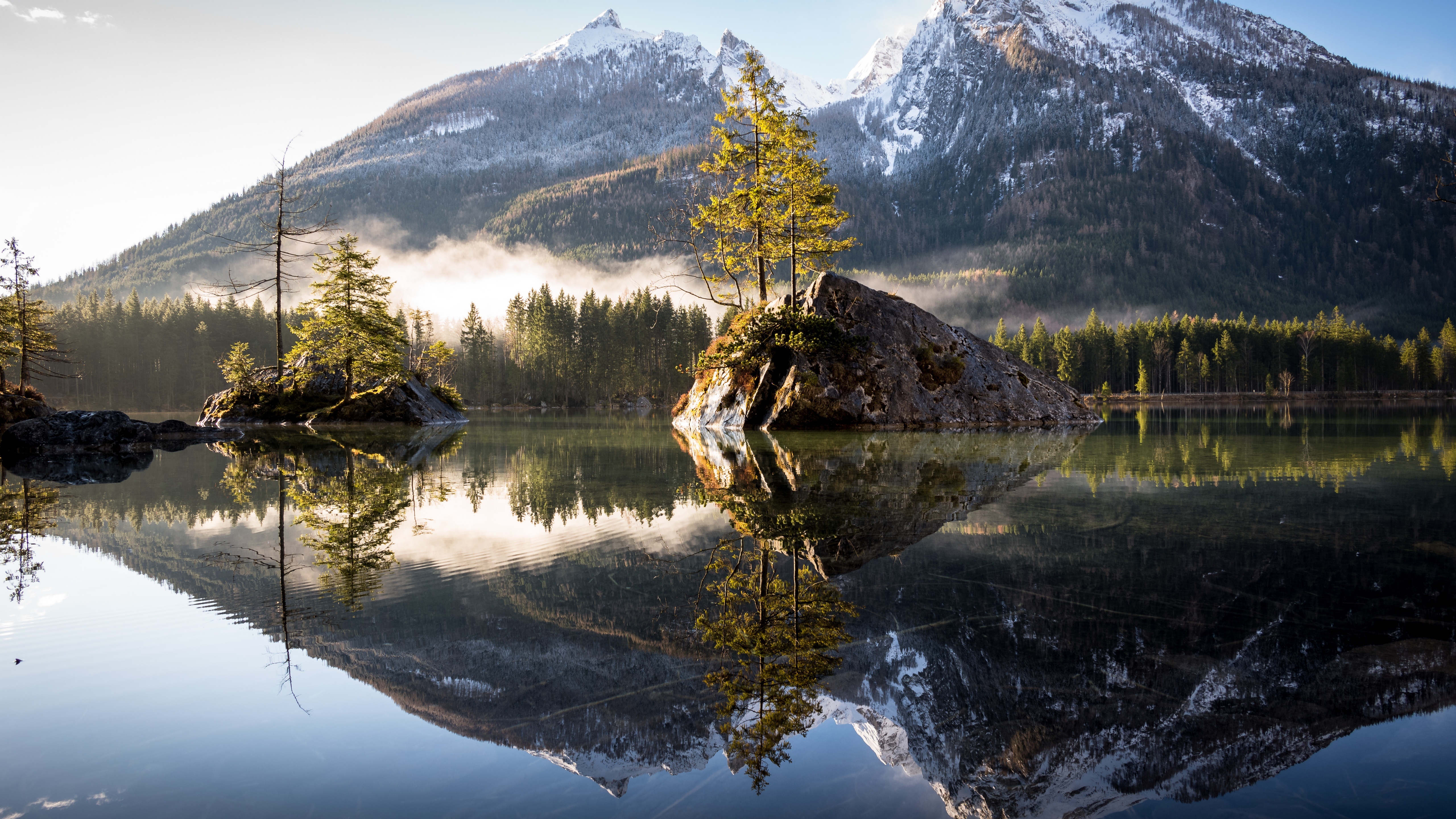 Mountain Lake Reflection 4K HD Wallpaper