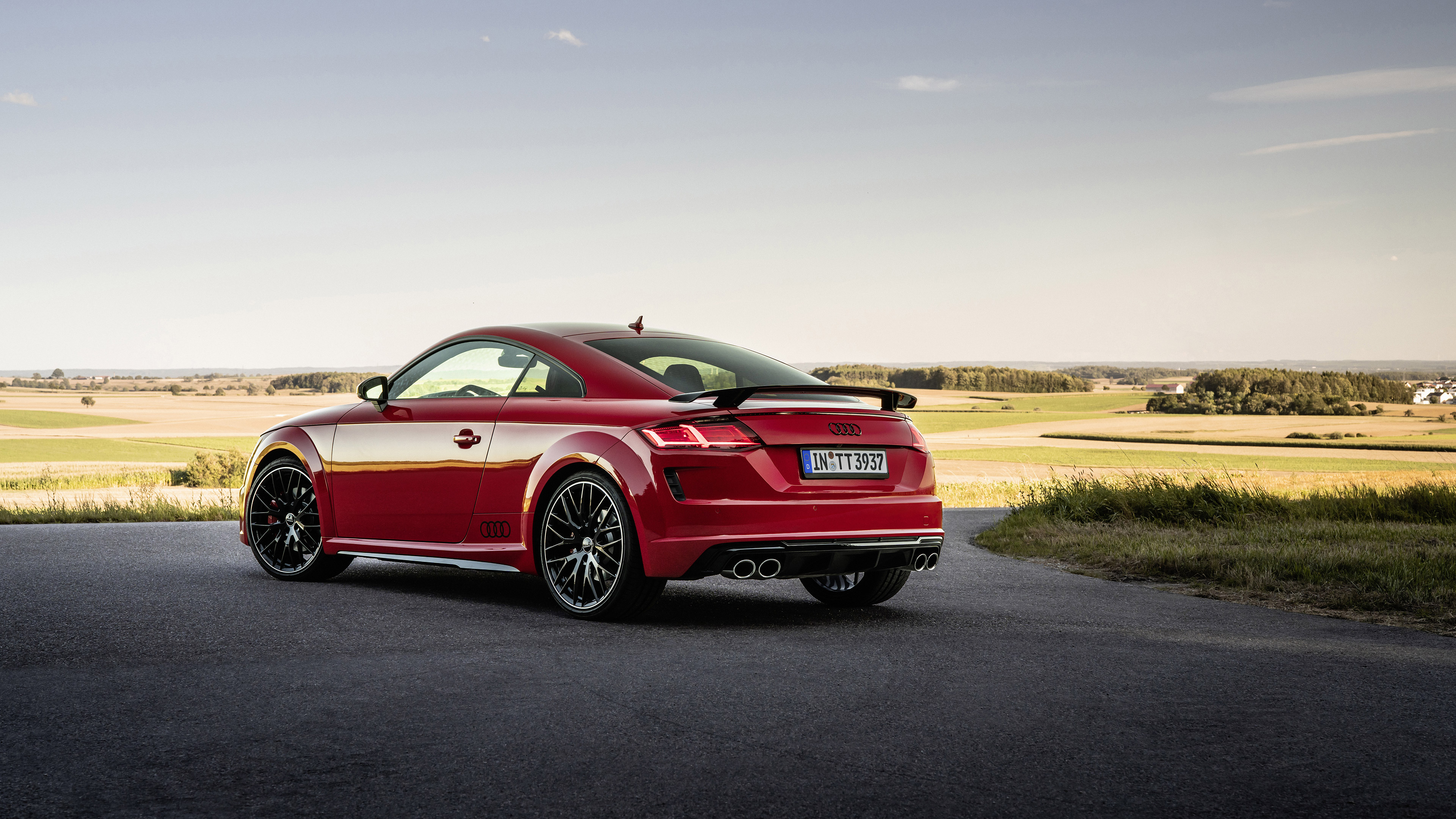 Red Audi TT TTS Competition Plus 4K HD Wallpaper