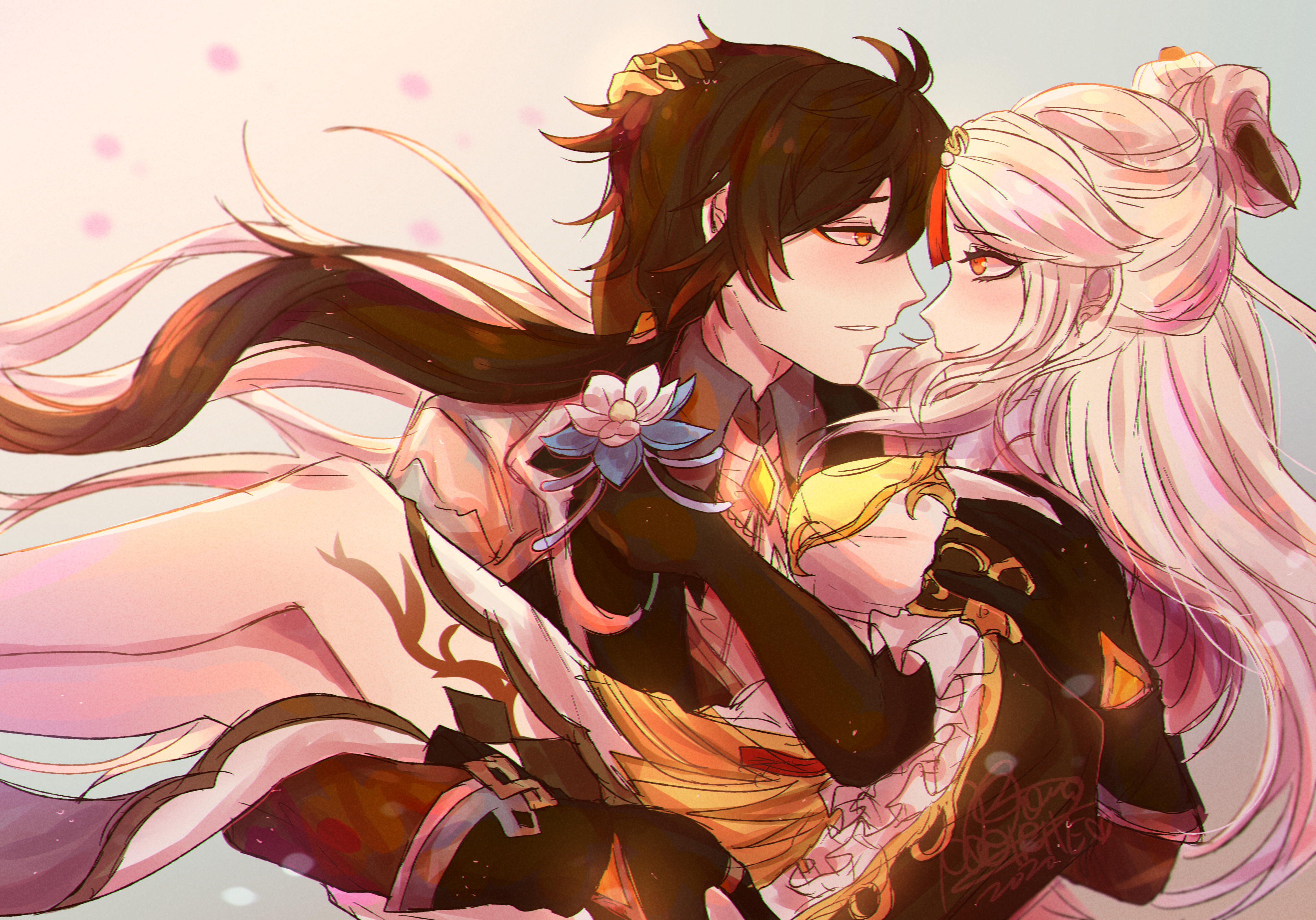 Zhongli and Ningguang from Genshin Impact 4K HD Wallpaper