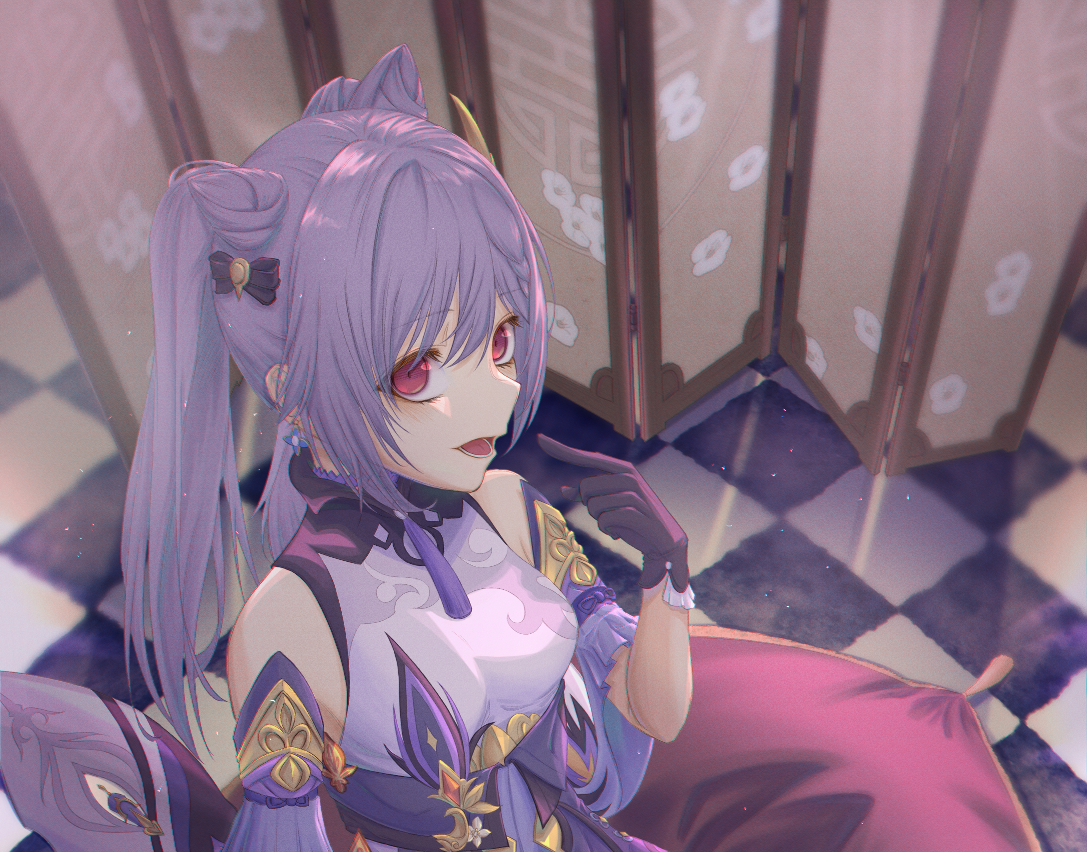 Keqing from Genshin Impact HD Wallpaper