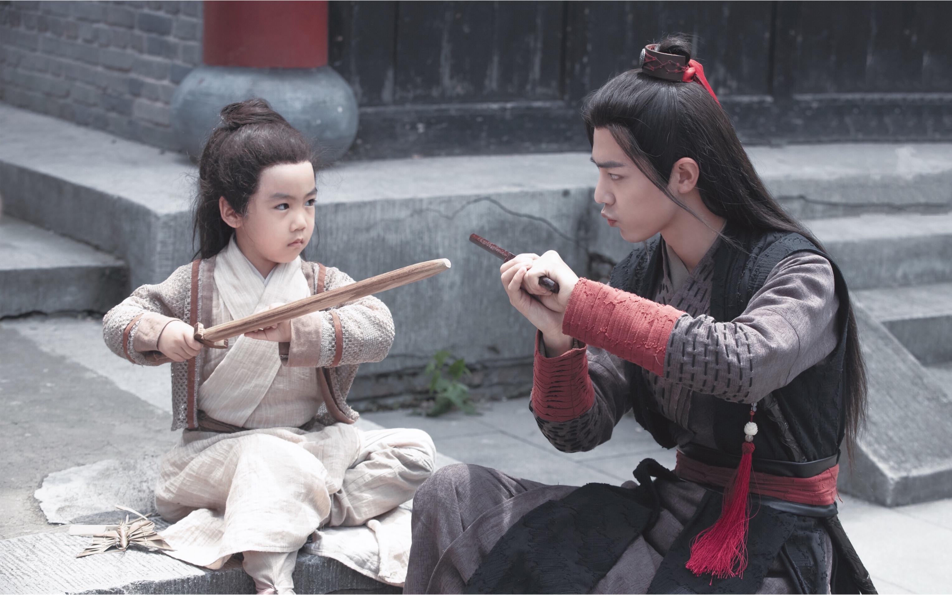 Wei Ying and Lan Sizhui from The Untamed HD Wallpaper