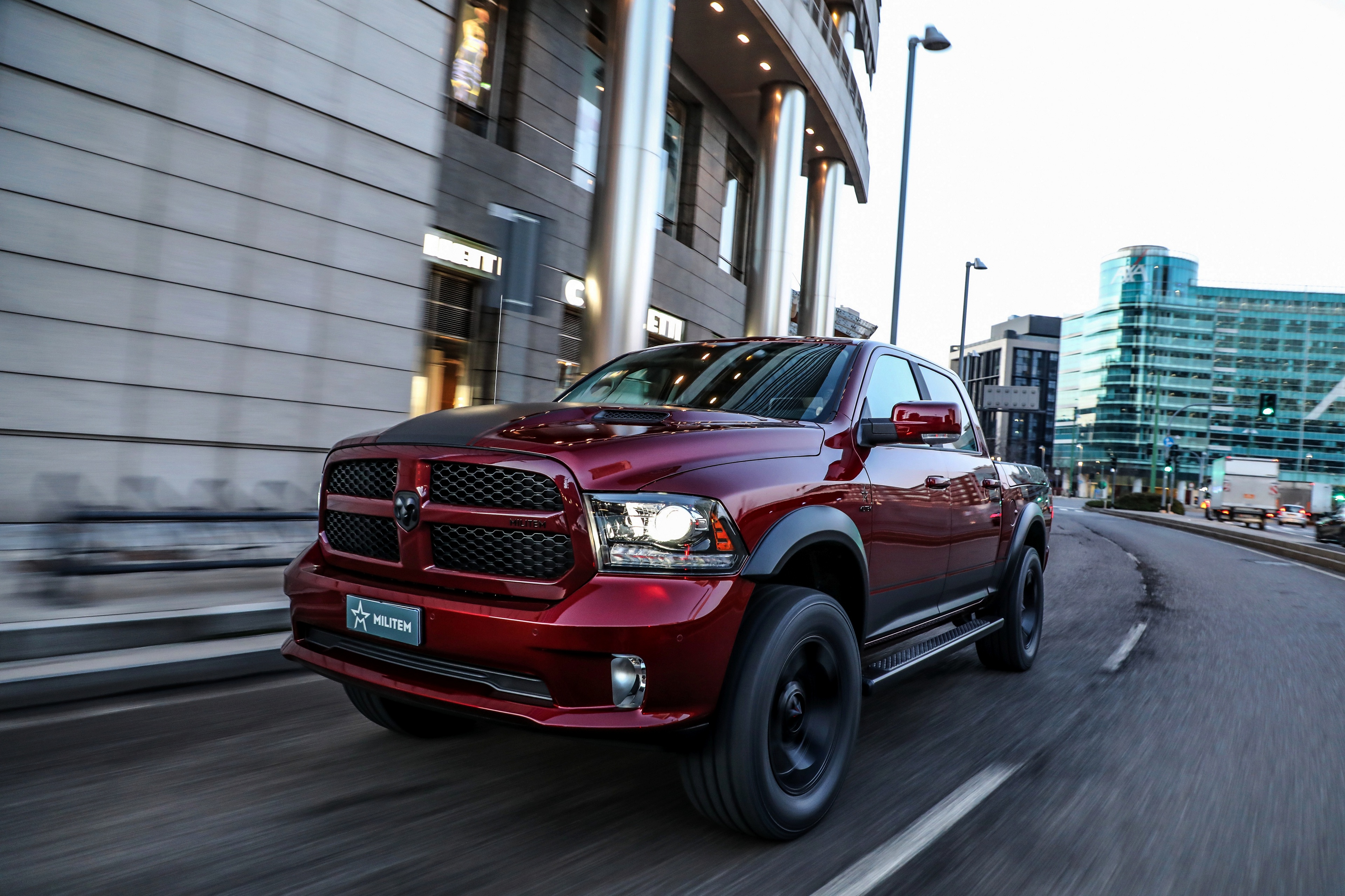 Red Dodge Ram 1500 Pickup Truck 4K HD Wallpaper