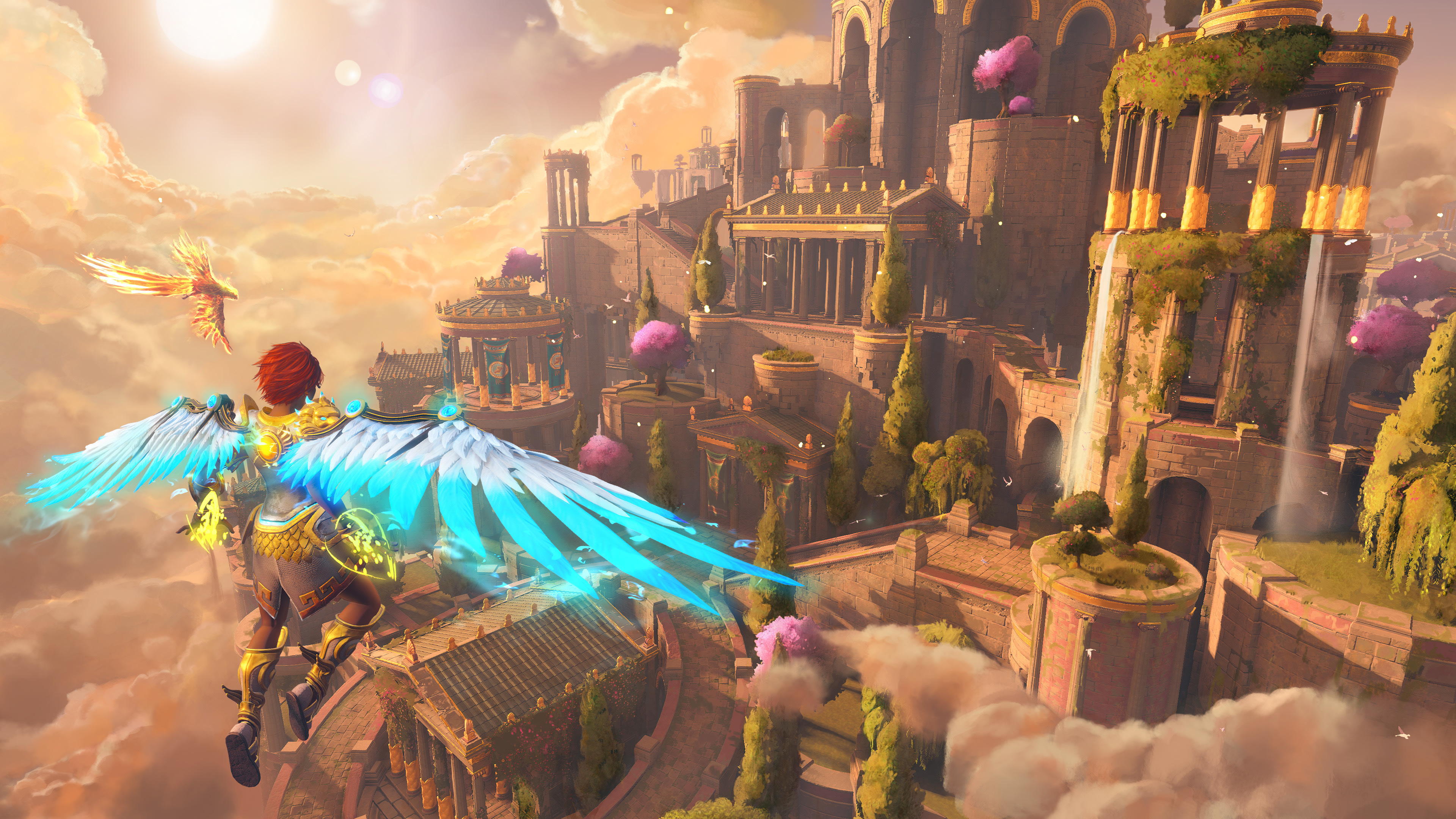 Fenyx from Immortals Fenyx Rising flying with wings HD Wallpaper