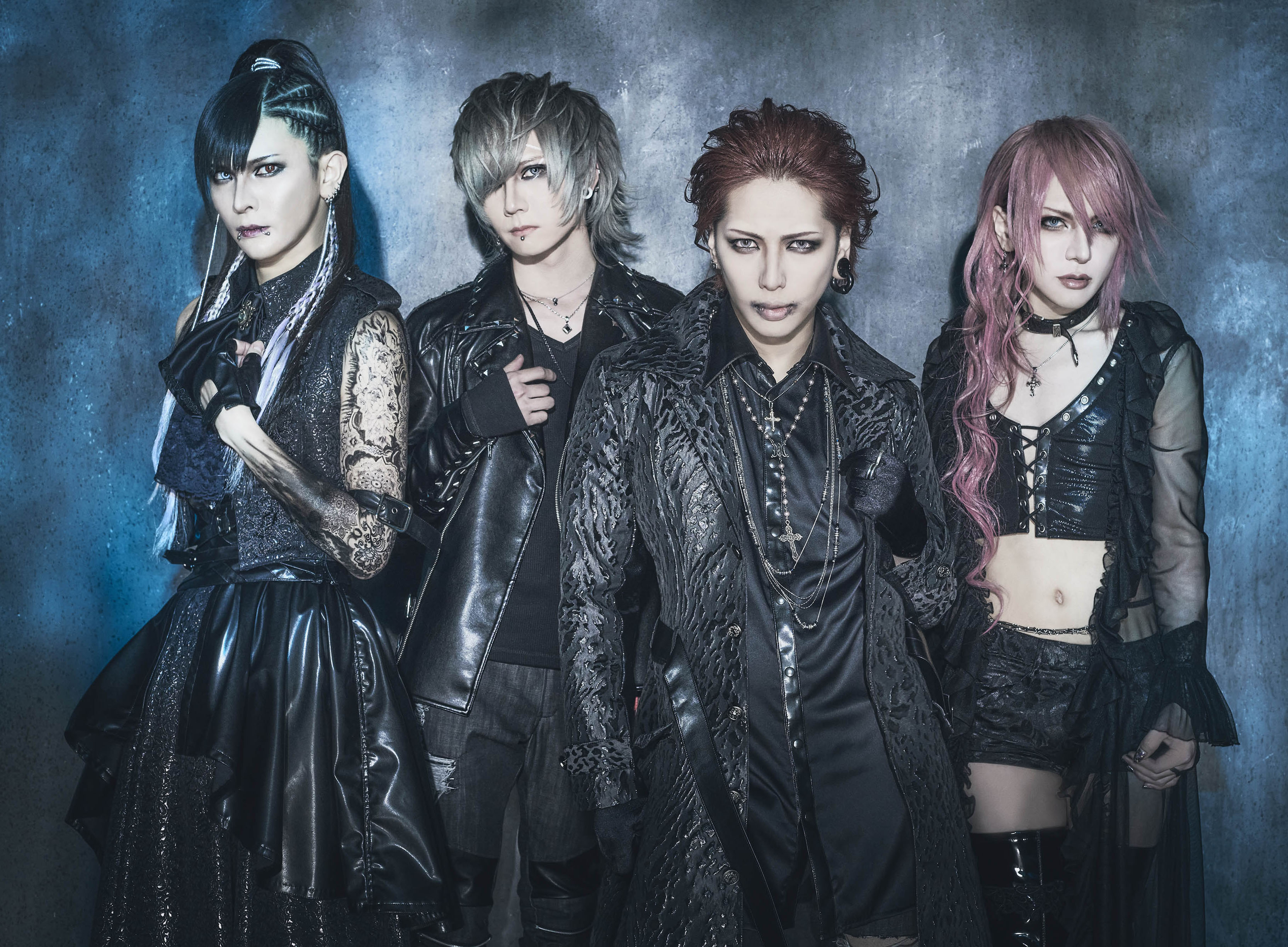 Four members of BLACK GHOST TOWN posing HD Wallpaper