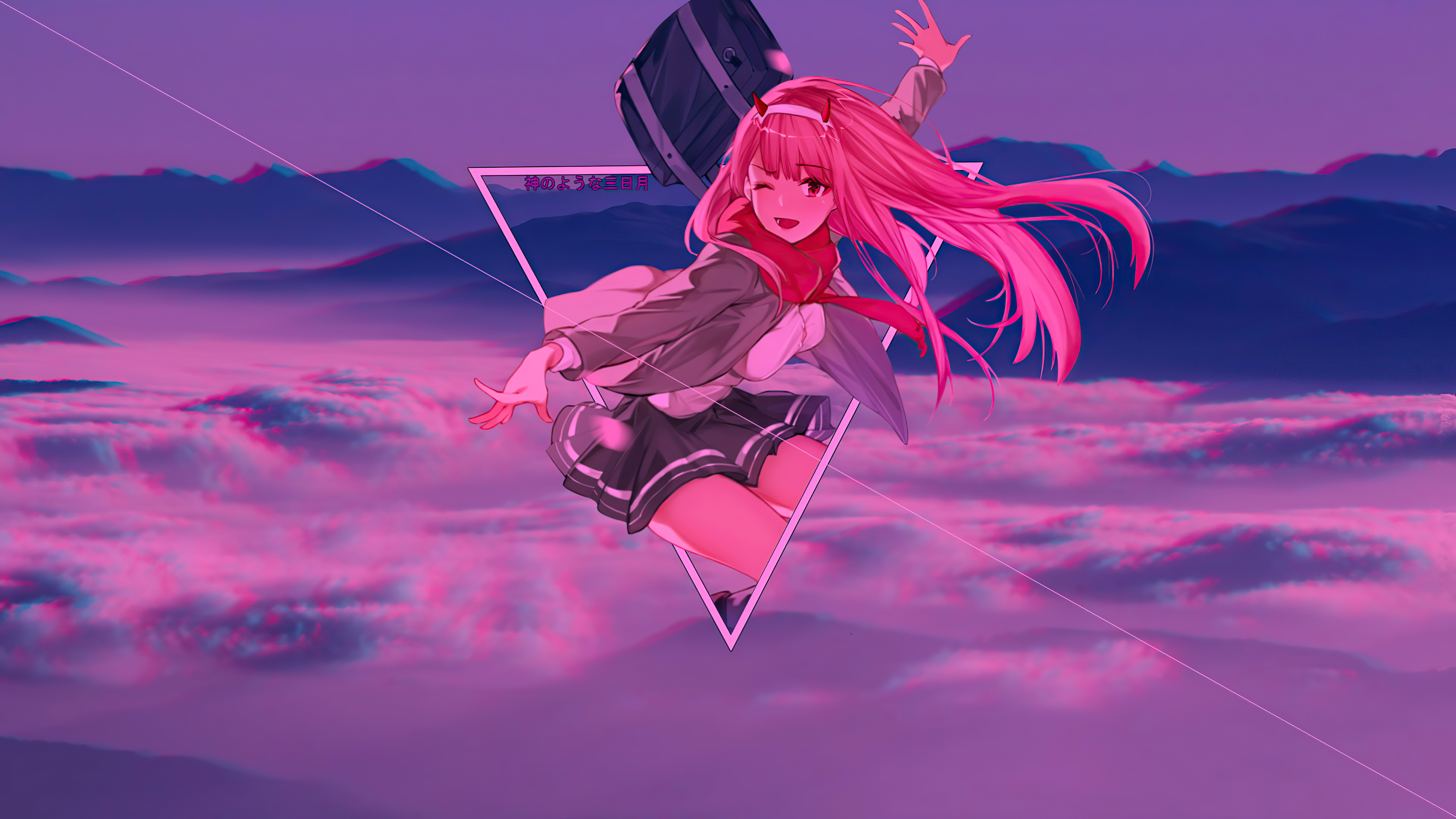 Zero Two from Darling in the FranXX HD Wallpaper
