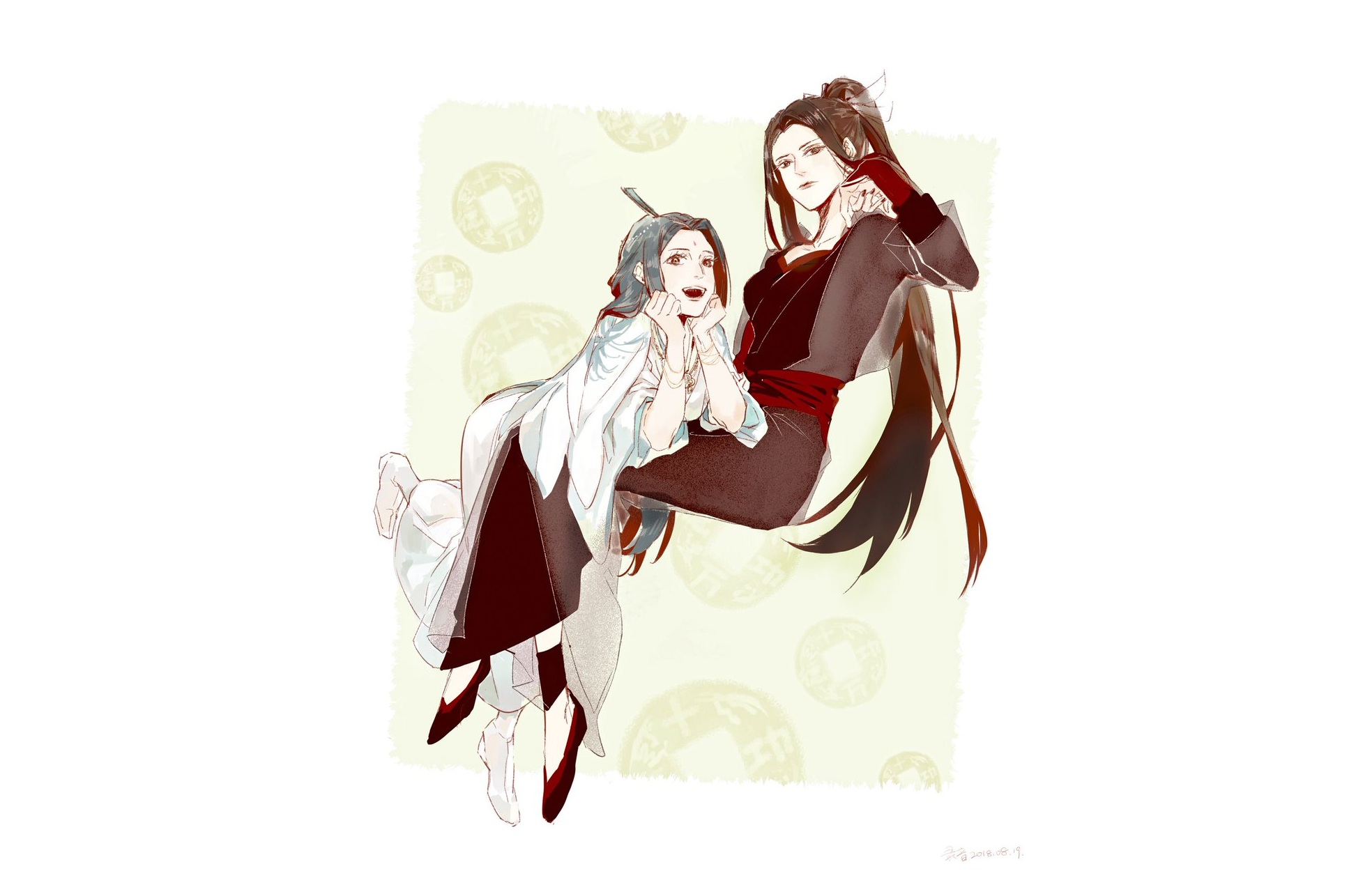 Two characters from Tian Guan Ci Fu HD Wallpaper