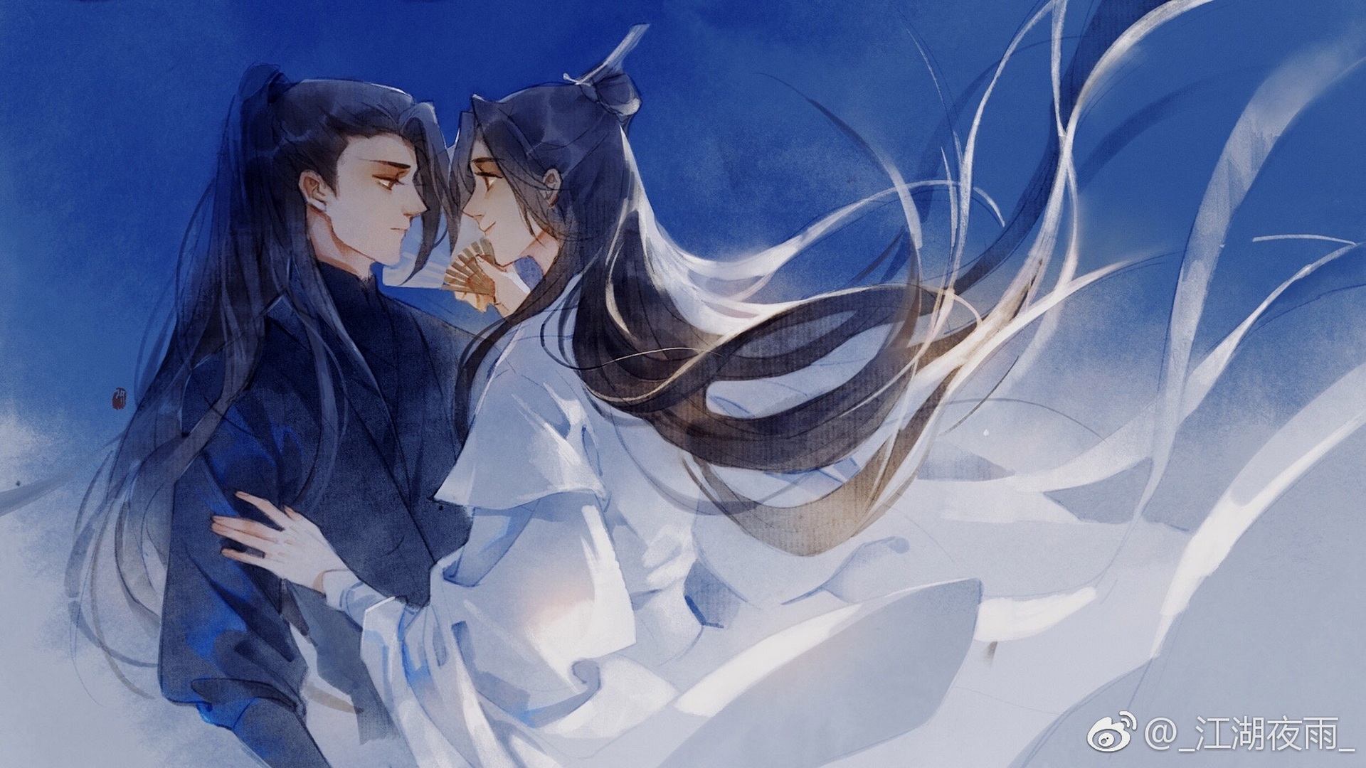 Two men from Tian Guan Ci Fu HD Wallpaper