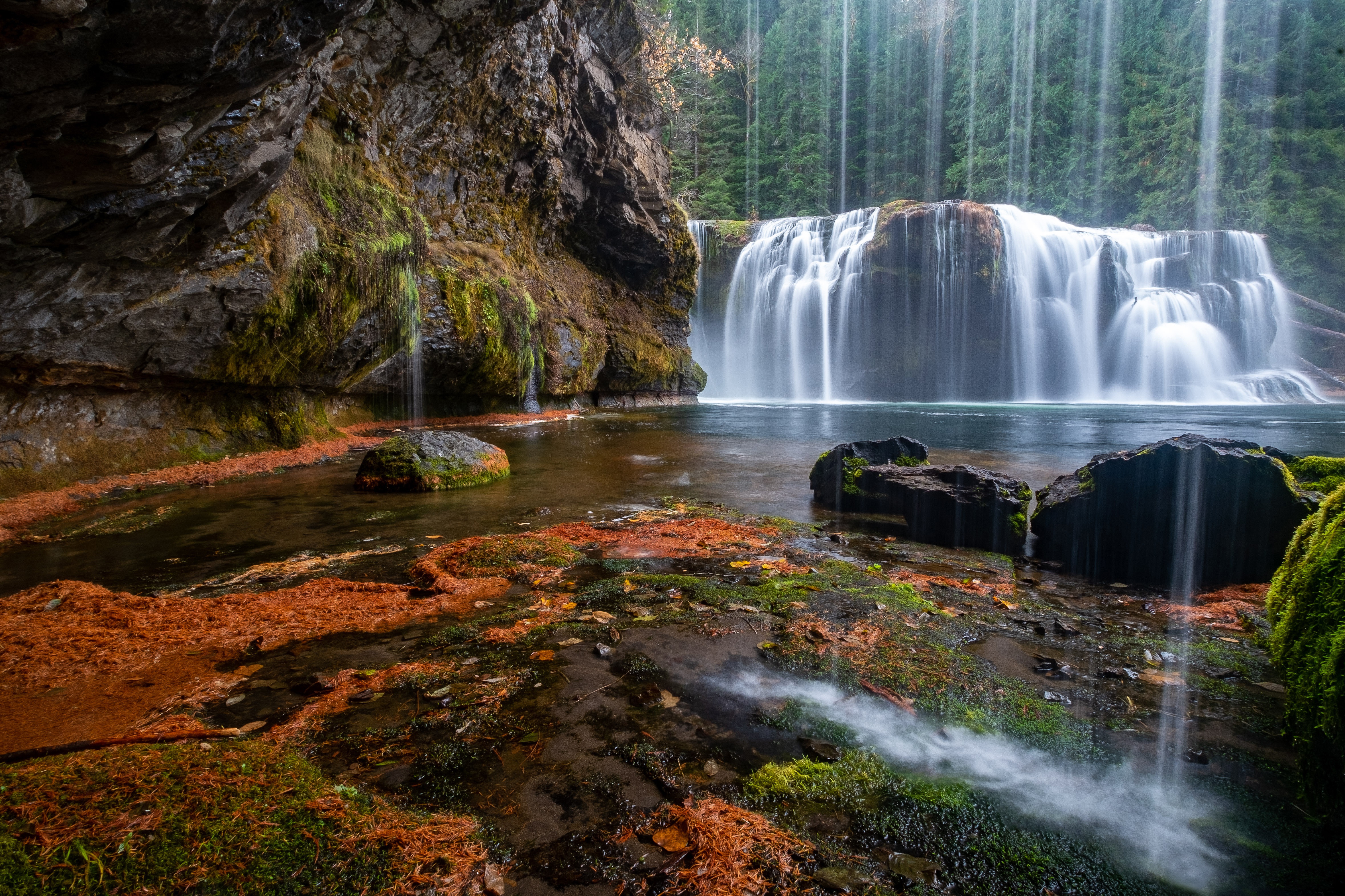 Lower Lewis River Falls 4K HD Wallpaper
