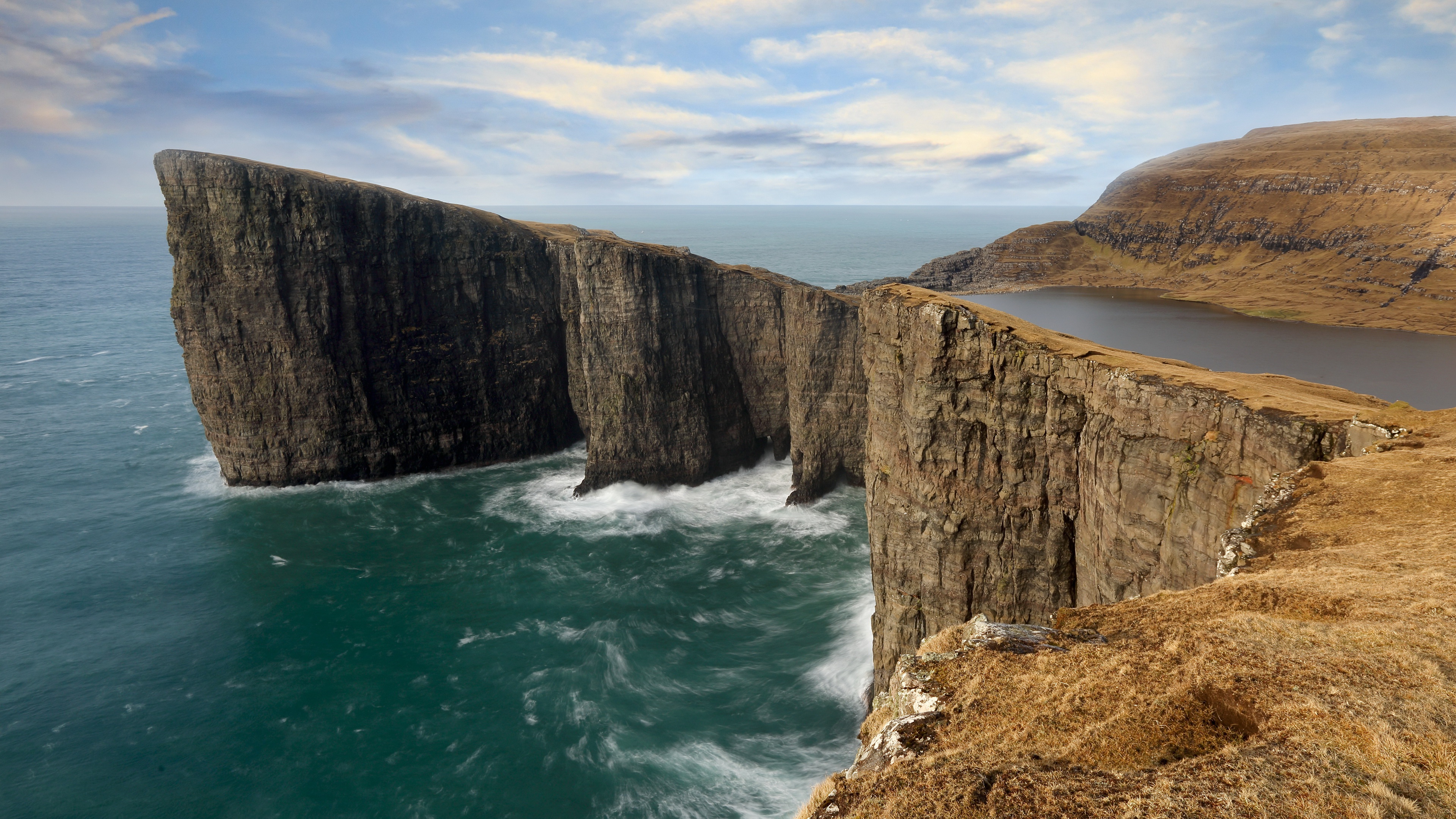 Coastline 4K, Faroe Islands Sea Rock HD Wallpaper
