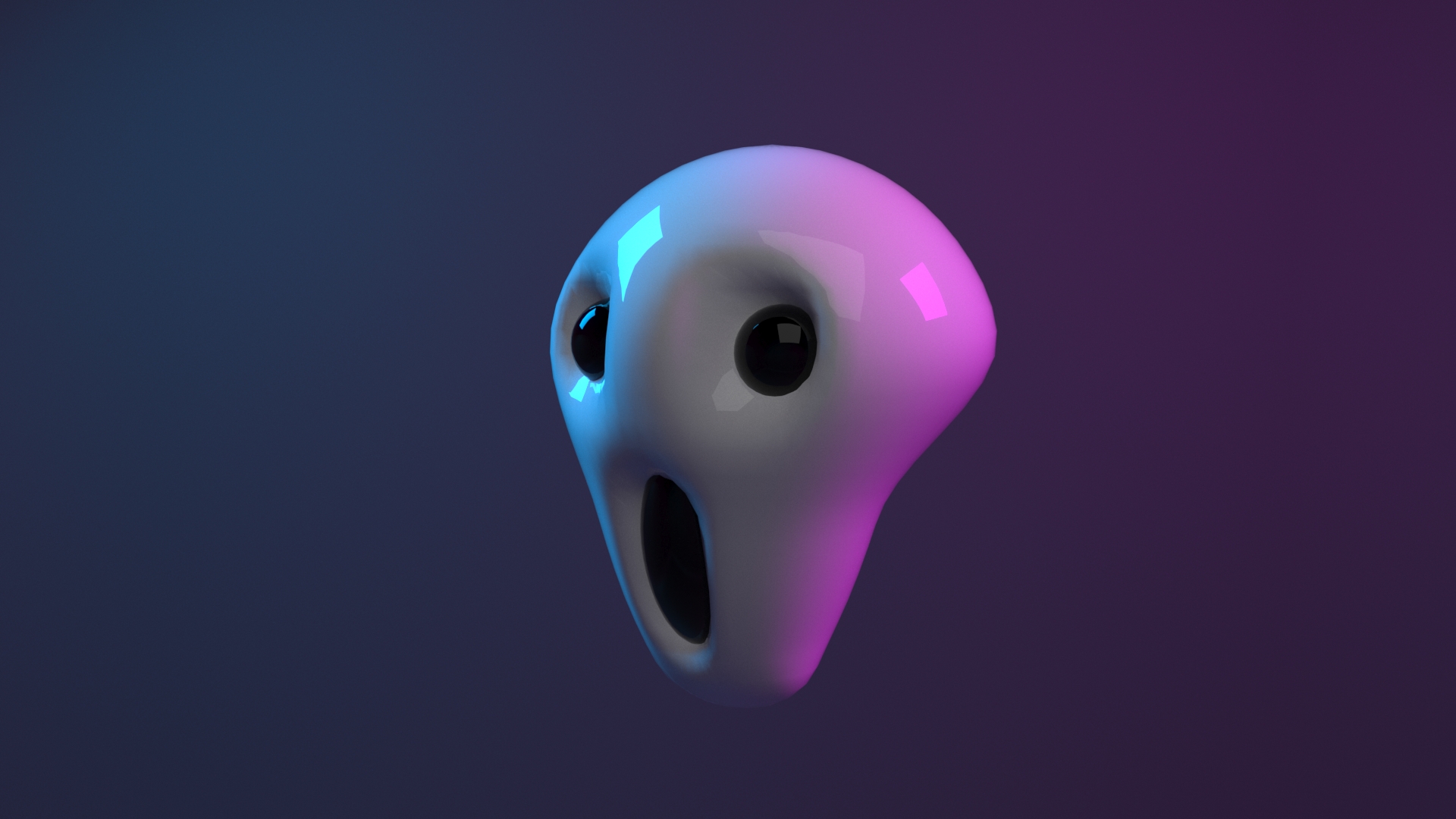 Scary ghost with glowing eyes HD Wallpaper