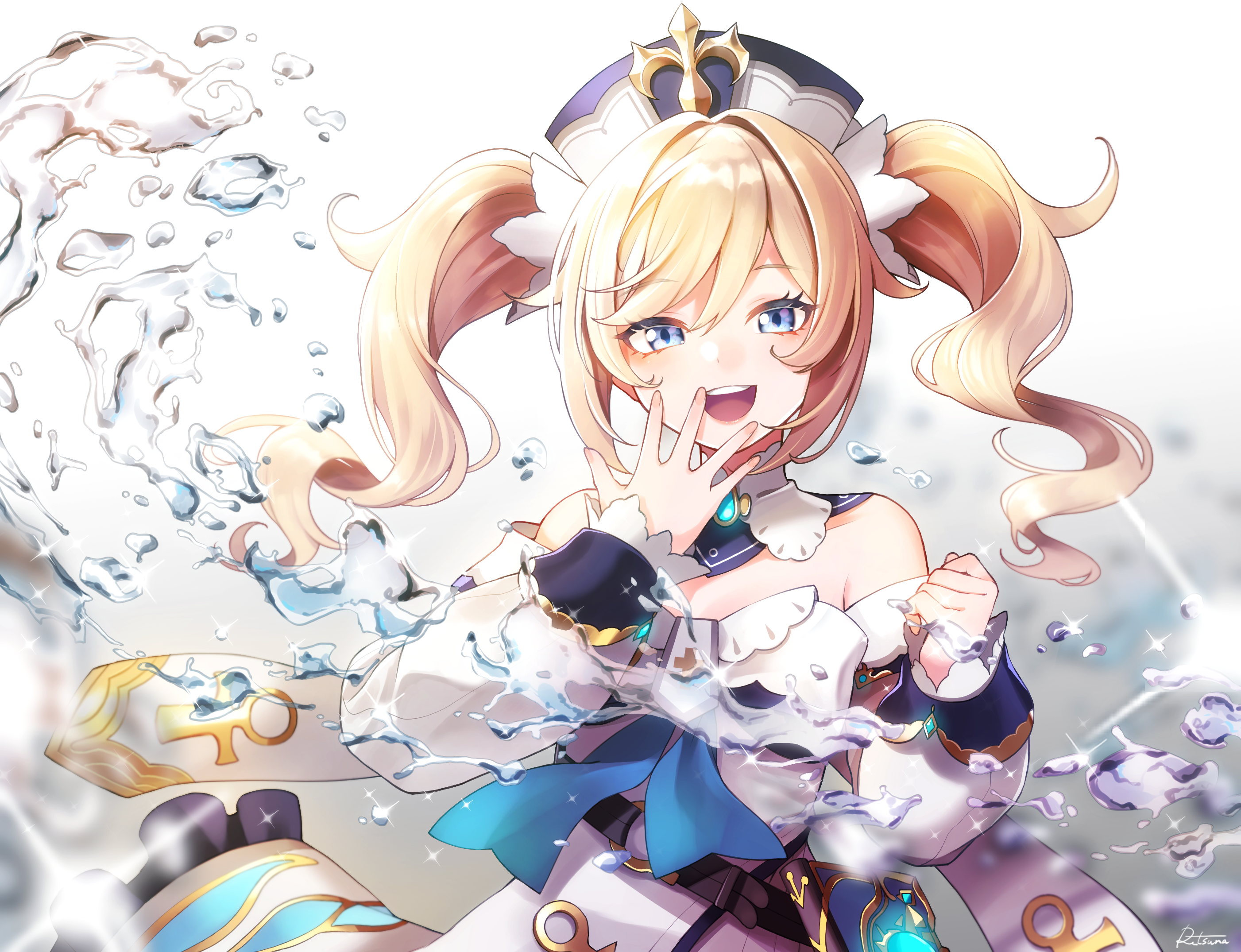 Barbara from Genshin Impact with water HD Wallpaper