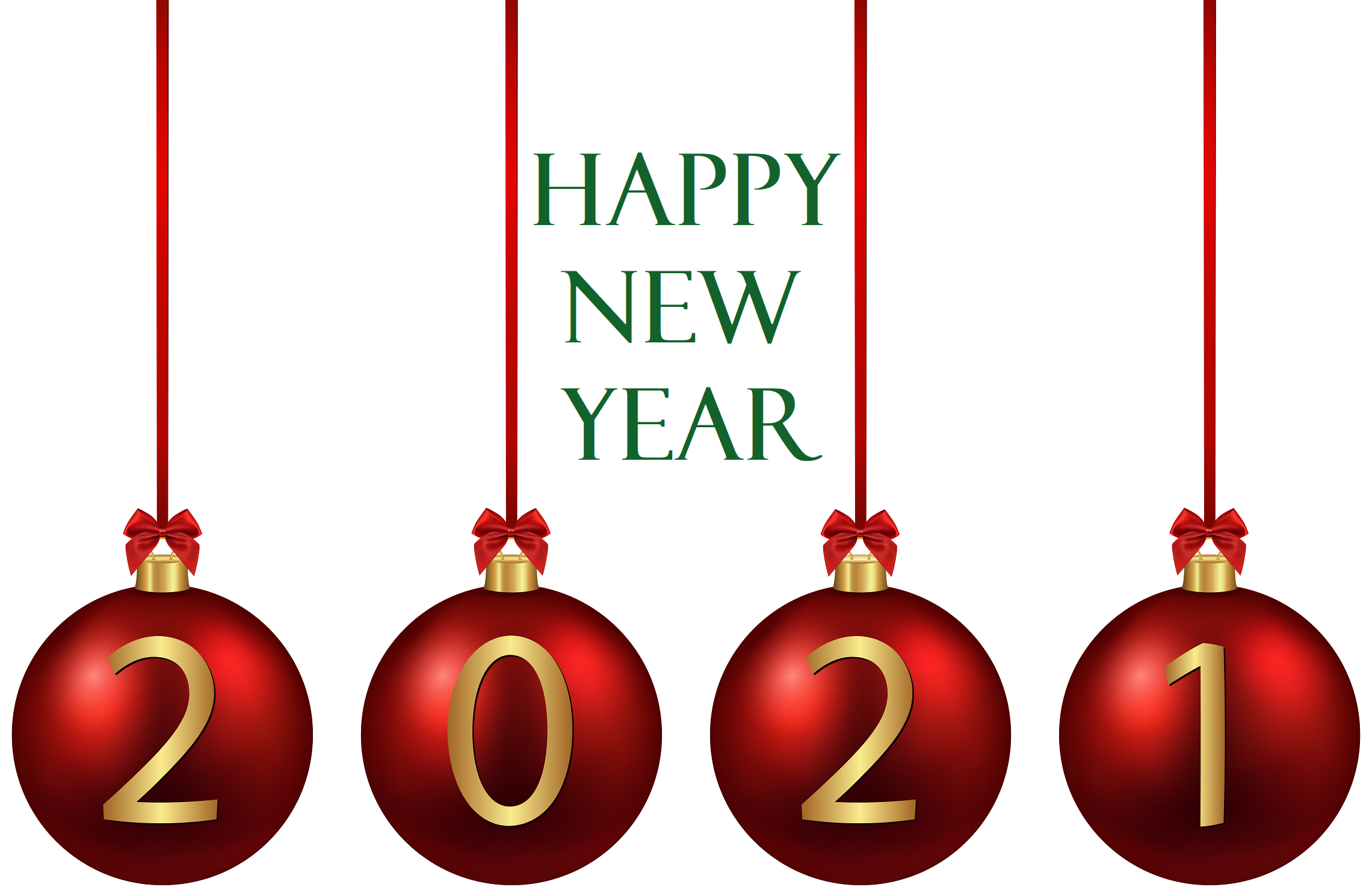 Happy New Year 2021 Ornaments HD Wallpaper