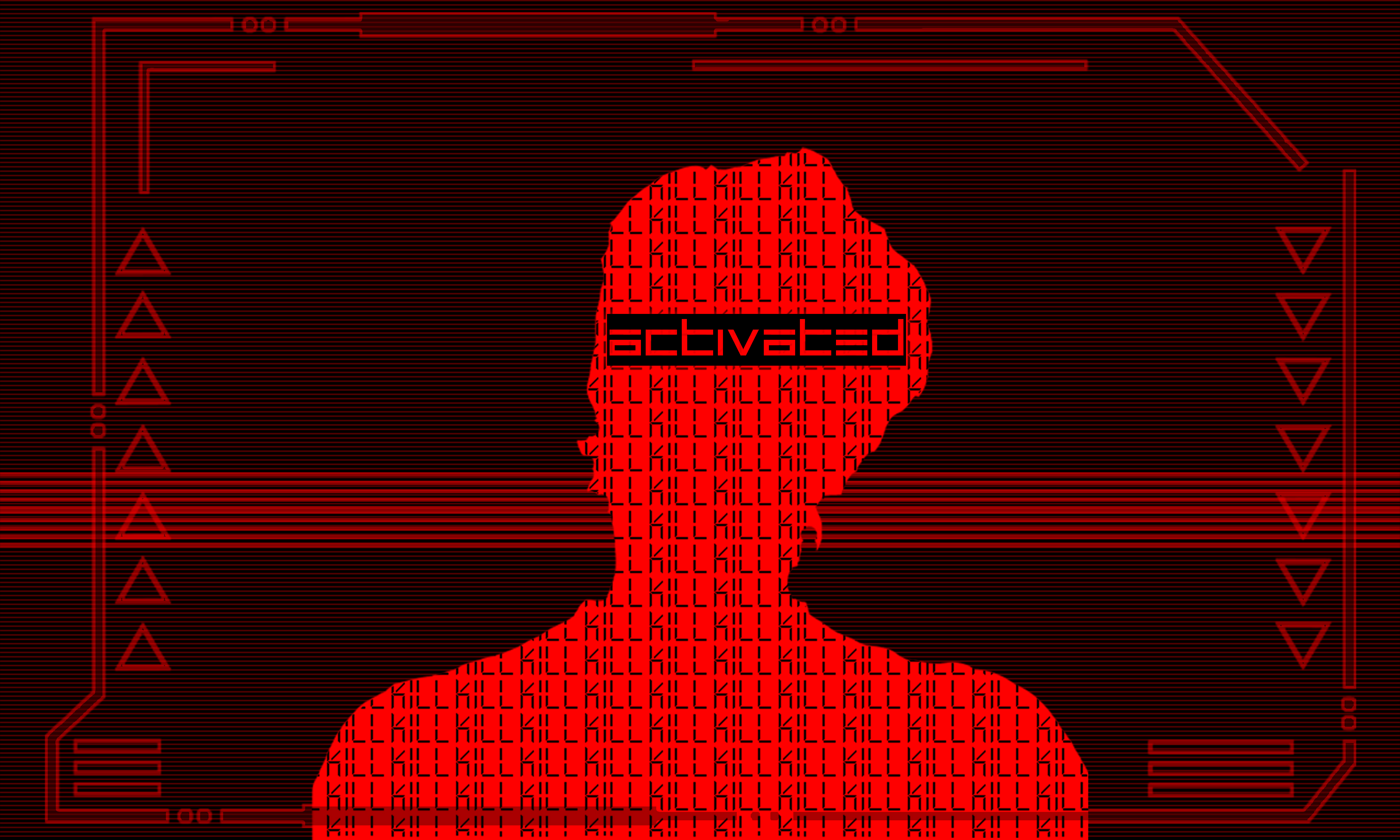 Ruiner-inspired artwork with activated text HD Wallpaper