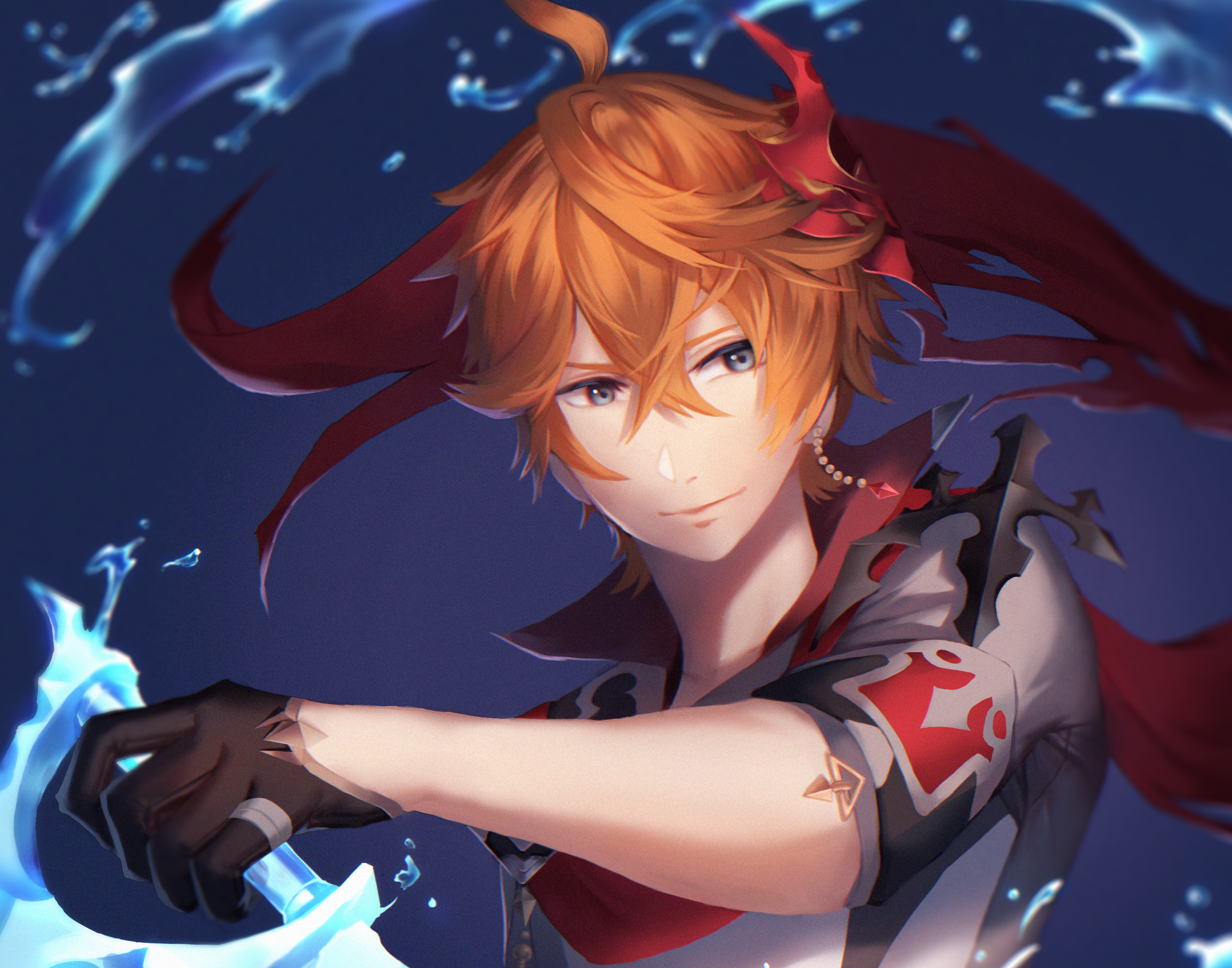 Tartaglia Childe from Genshin Impact HD Wallpaper