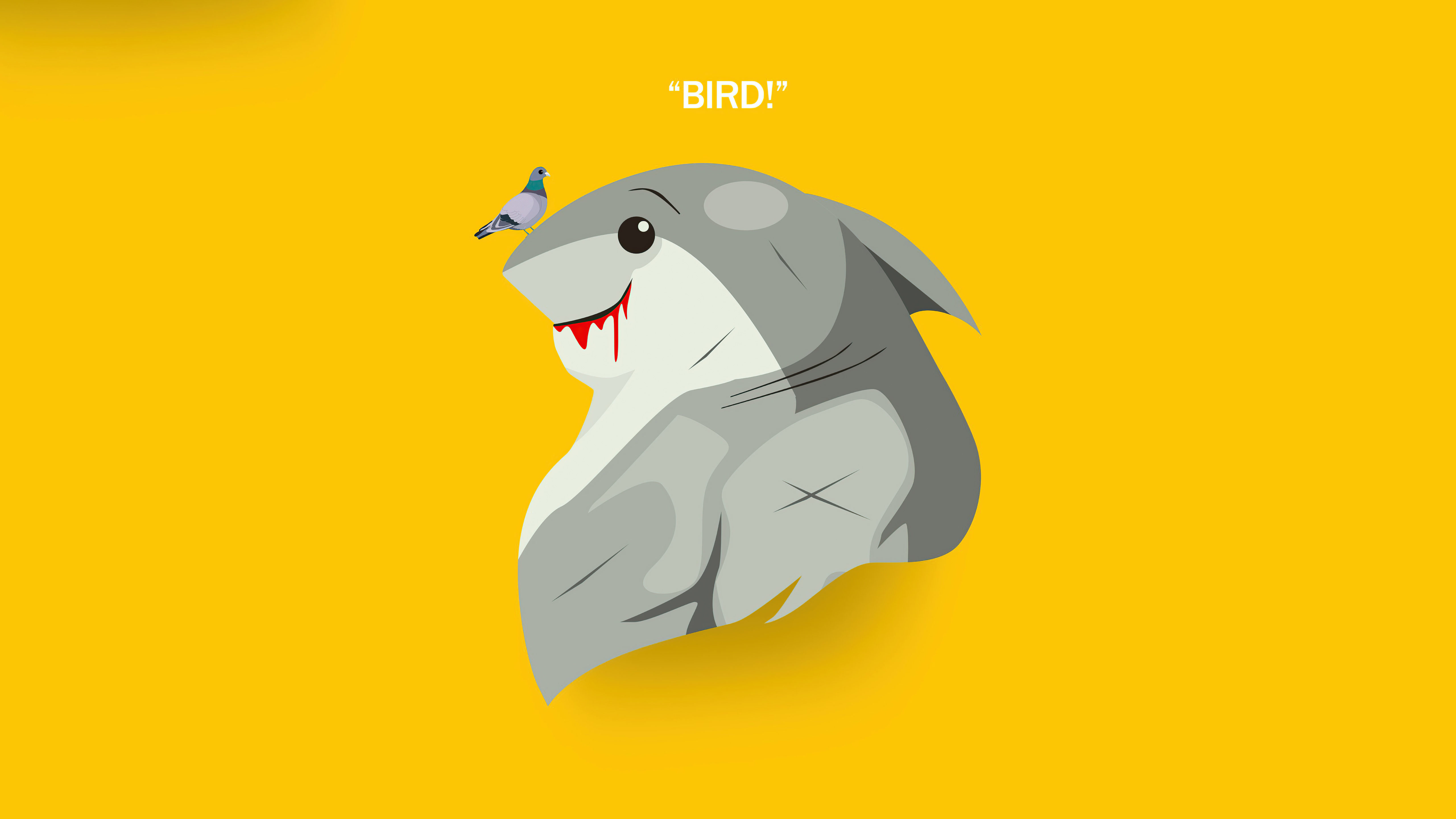 Shark with a bird from Suicide Squad HD Wallpaper