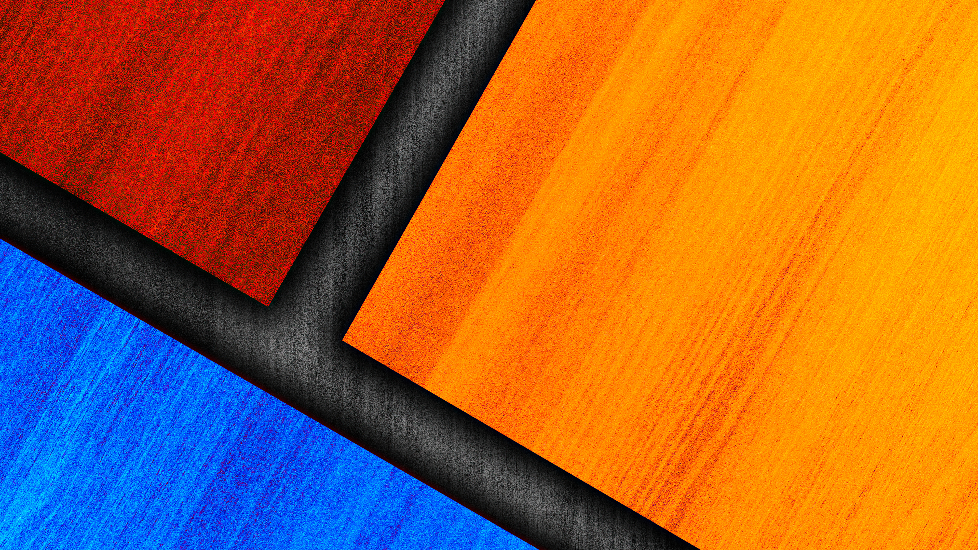 Abstract digital art with red, orange, and blue textures HD Wallpaper