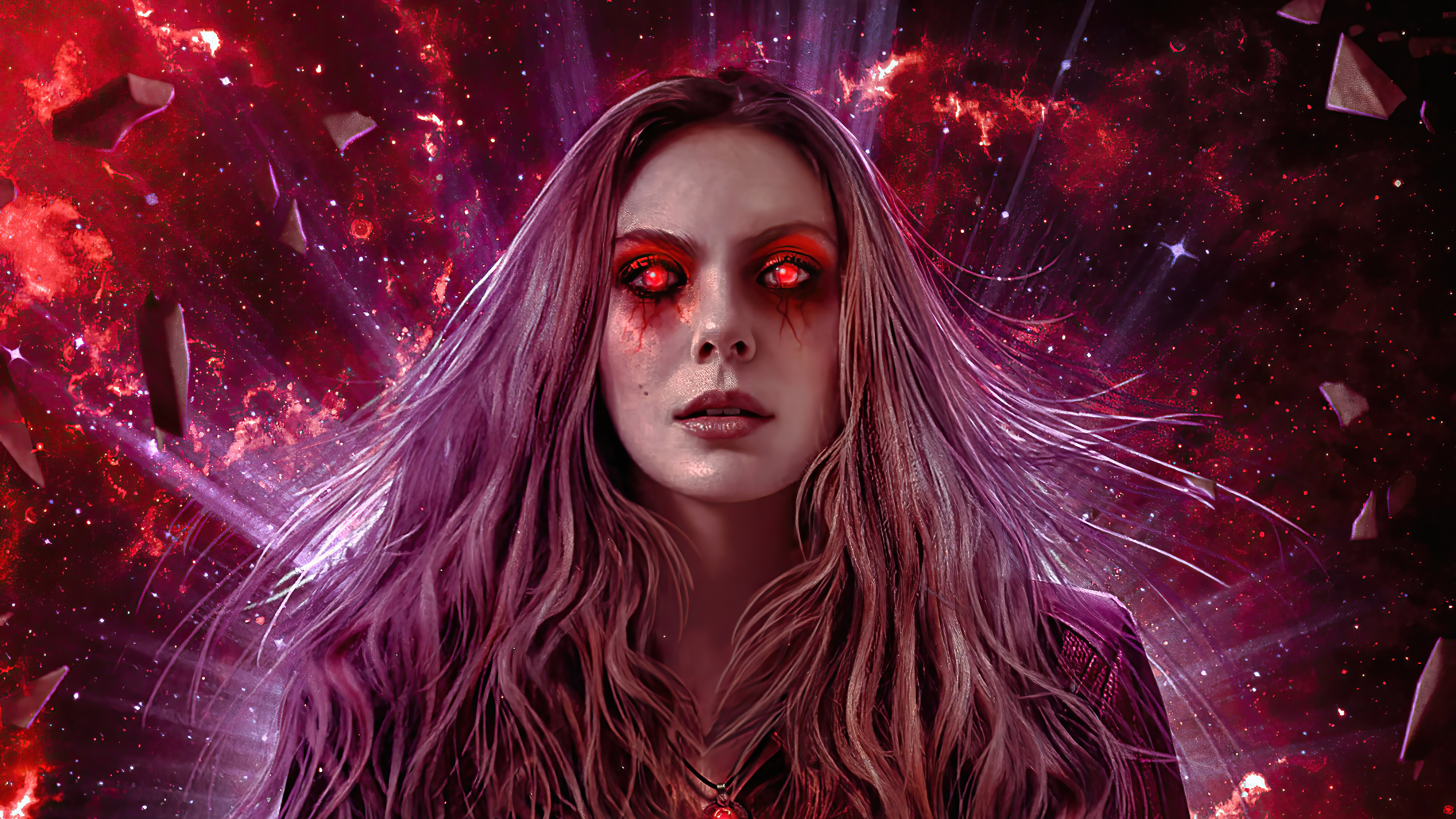 Scarlet Witch from Wanda Vision 4K poster HD Wallpaper