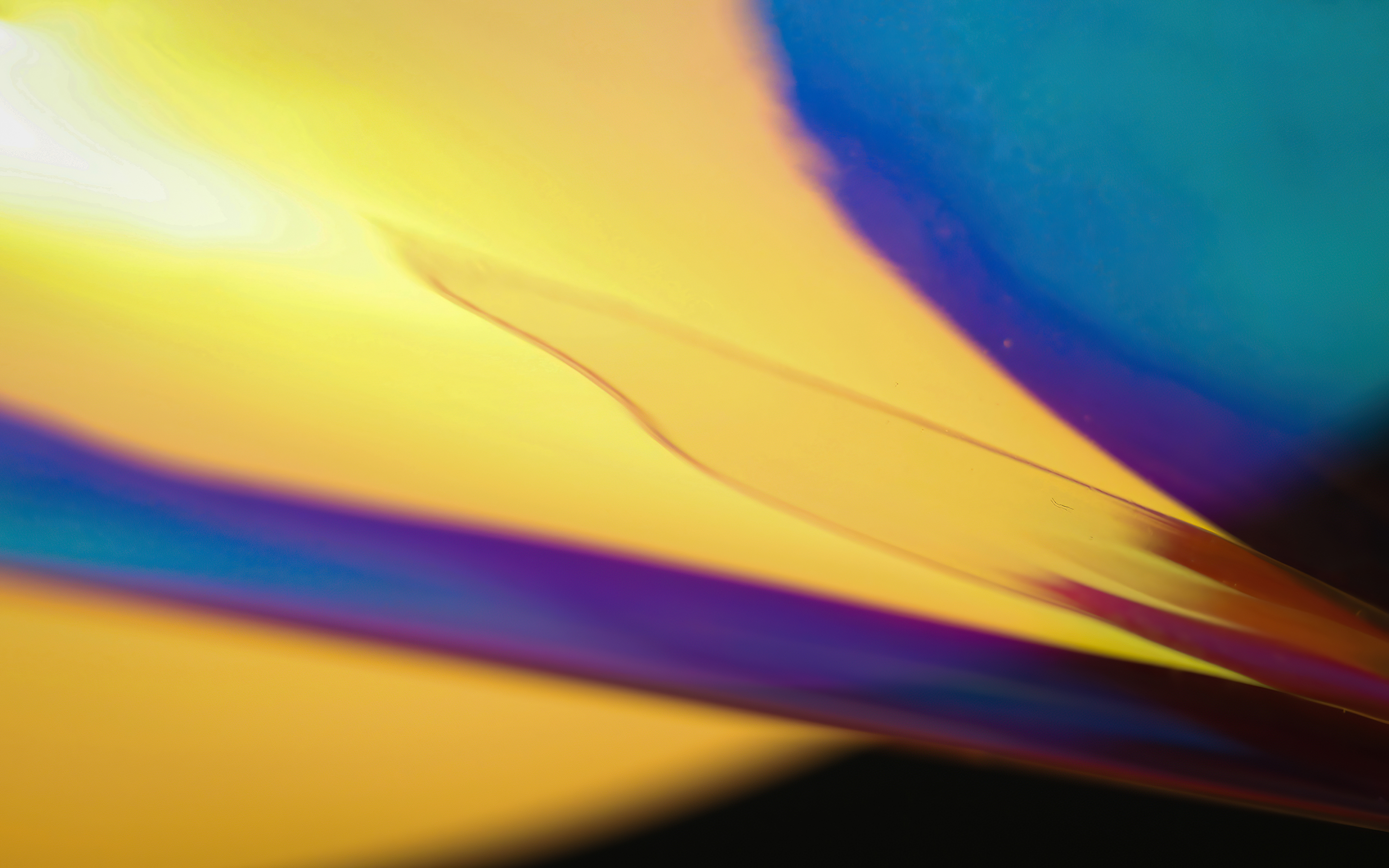 Abstract digital art with yellow, blue, and purple hues HD Wallpaper
