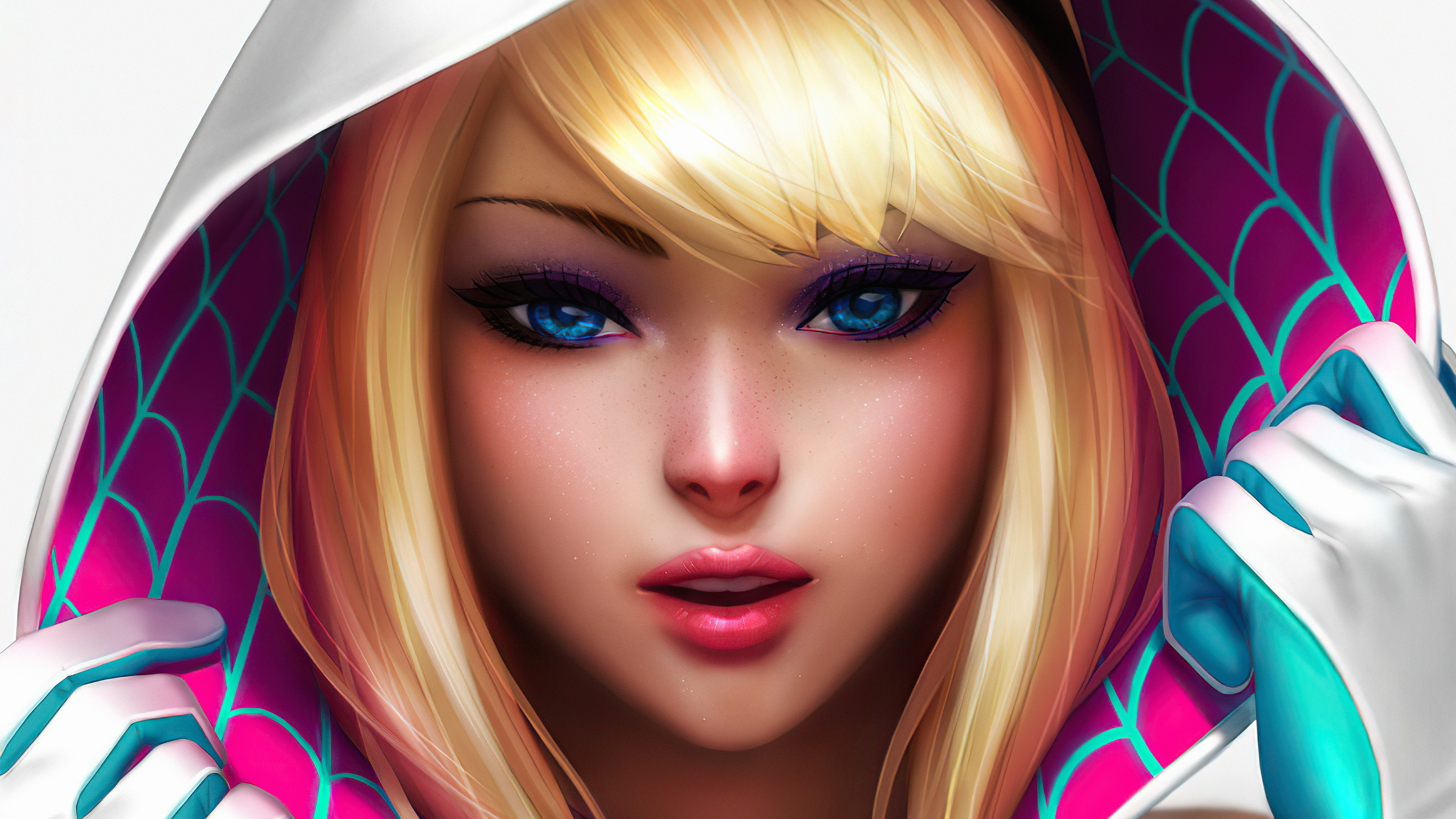 Gwen Stacy from Spider-Man Artwork HD Wallpaper