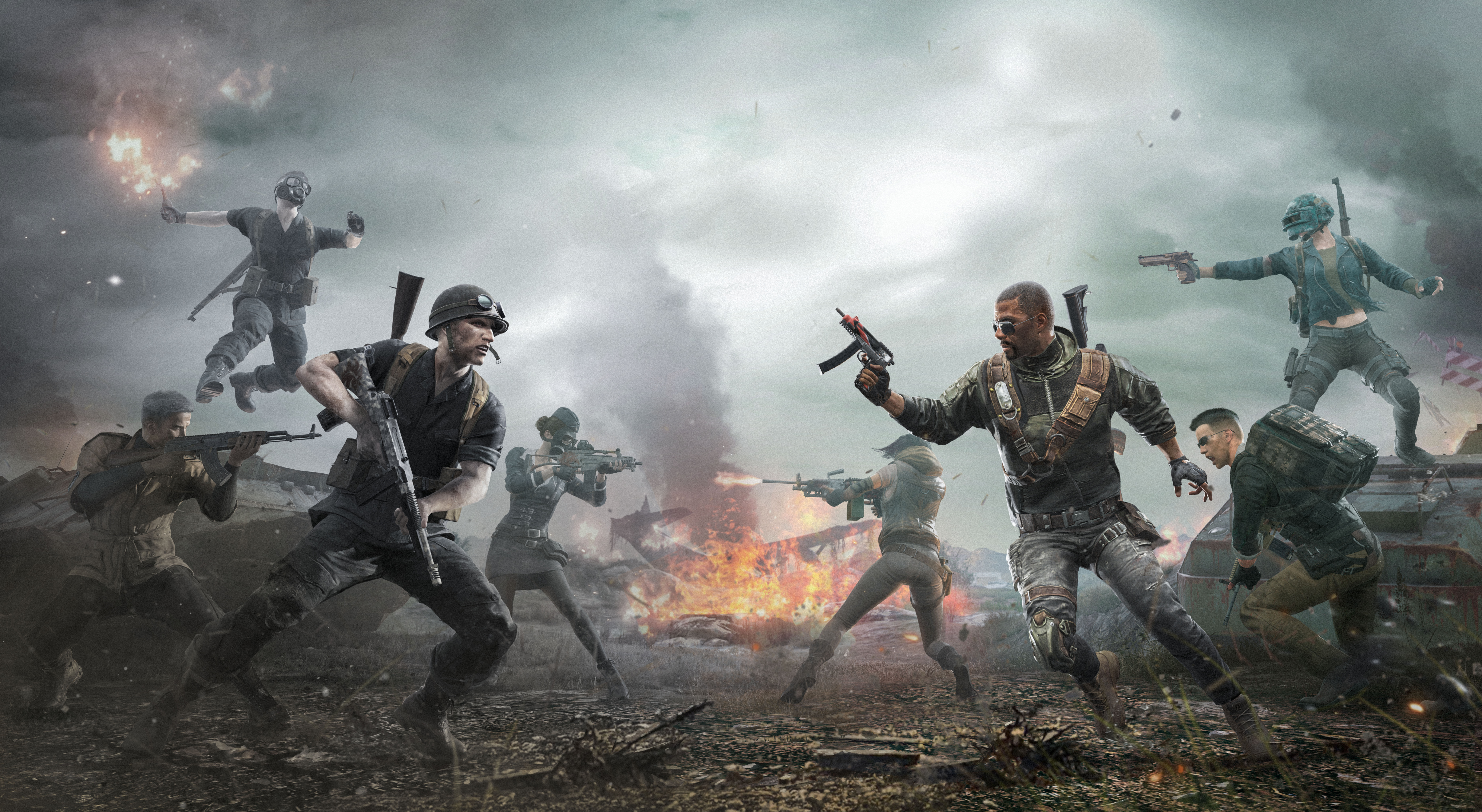 PlayerUnknown's Battlegrounds soldiers in combat HD Wallpaper