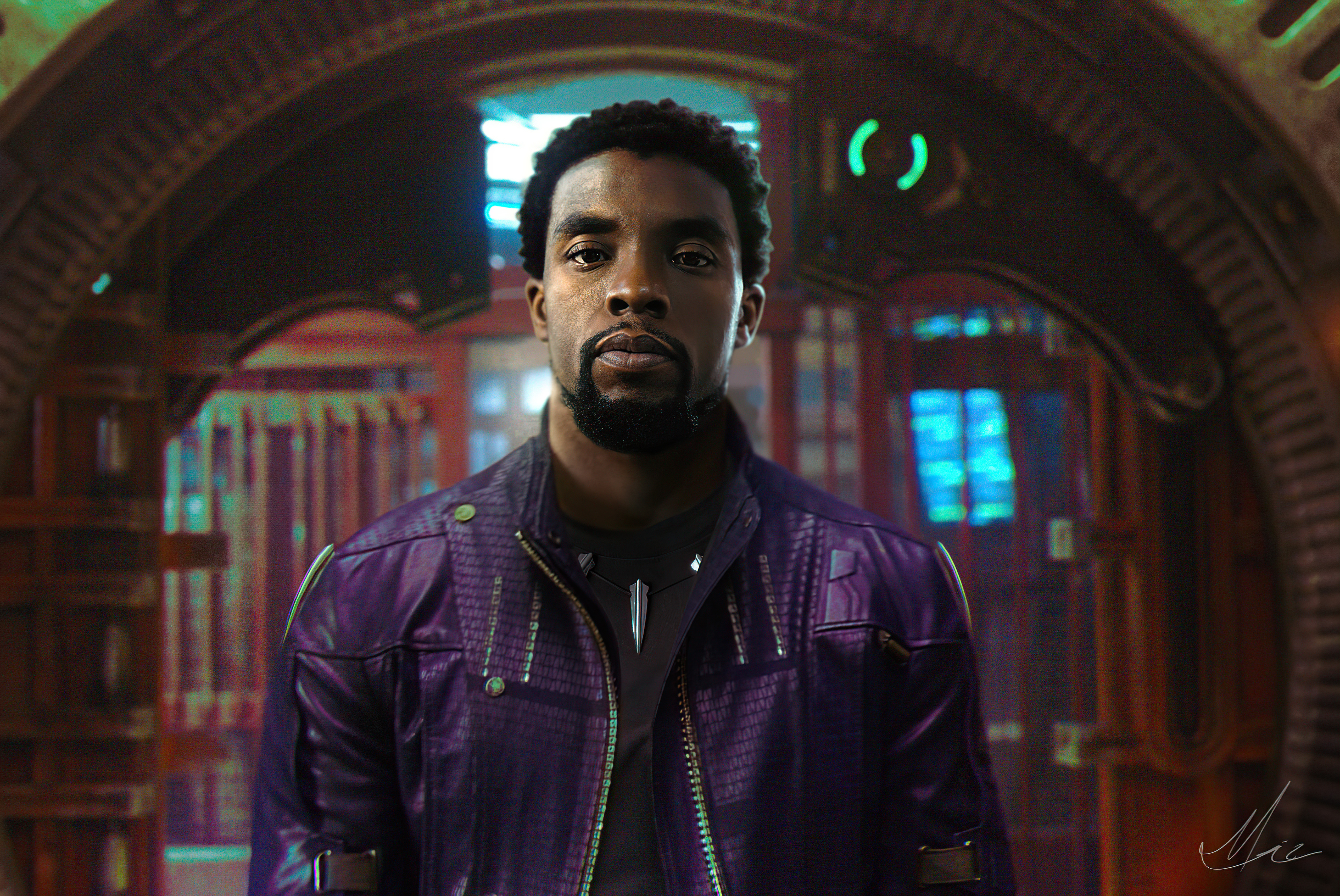Chadwick Boseman as Star Lord artwork HD Wallpaper