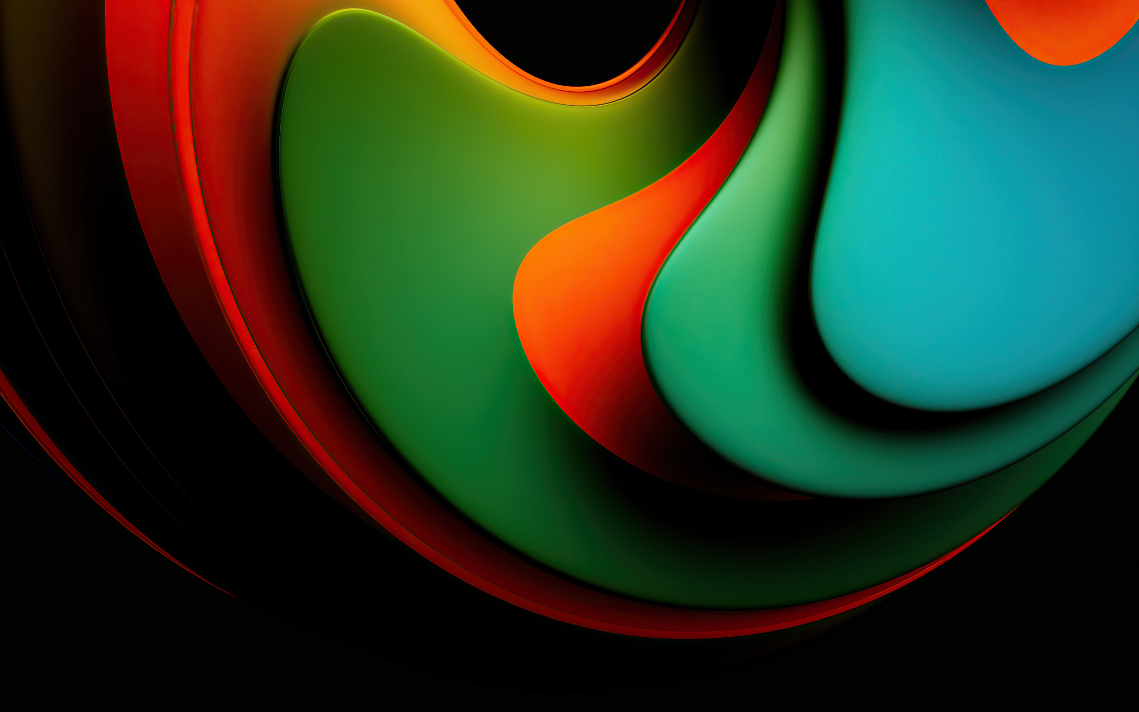 Abstract digital art with swirling colors HD Wallpaper