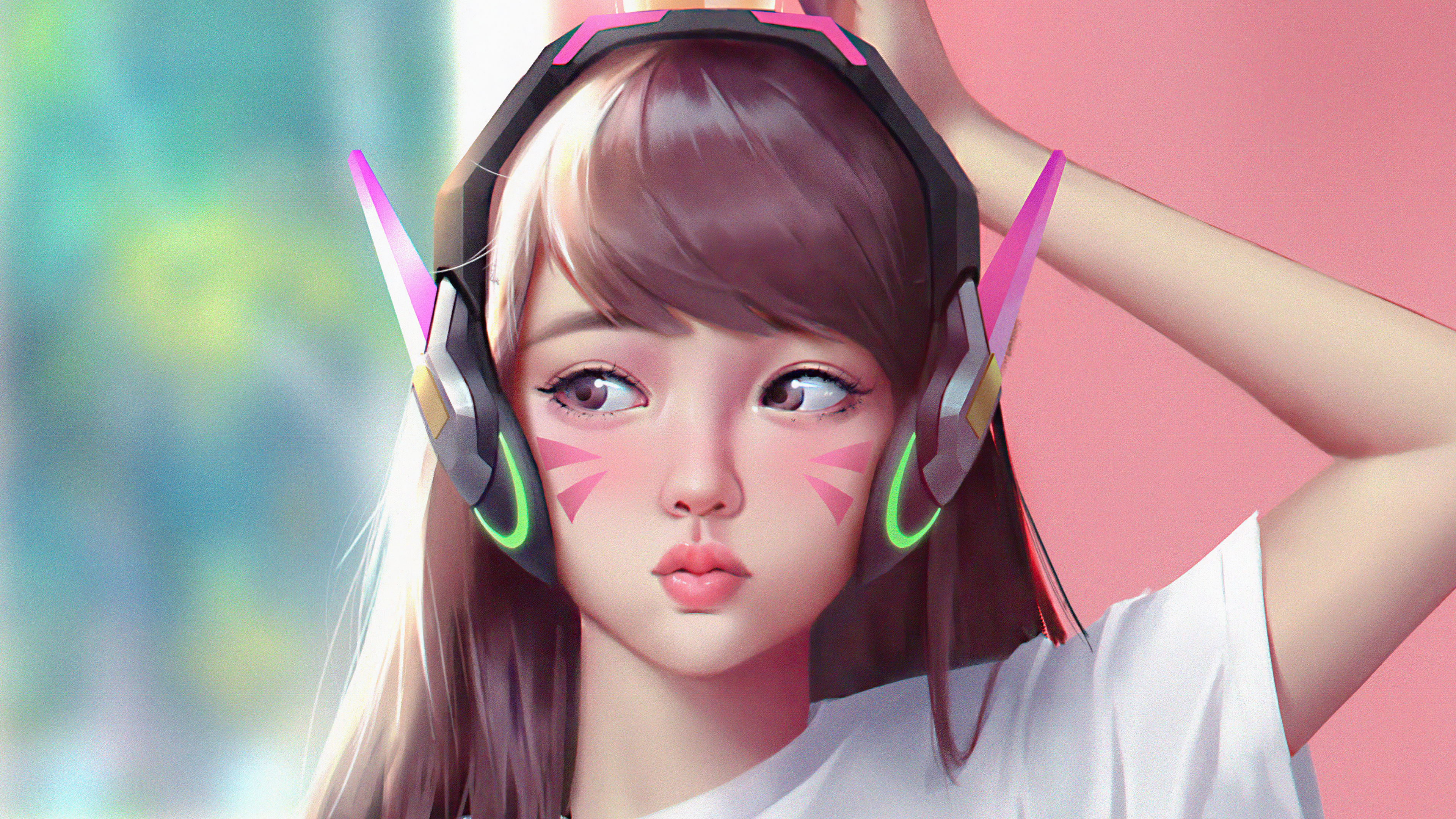 D.Va from Overwatch artwork HD Wallpaper