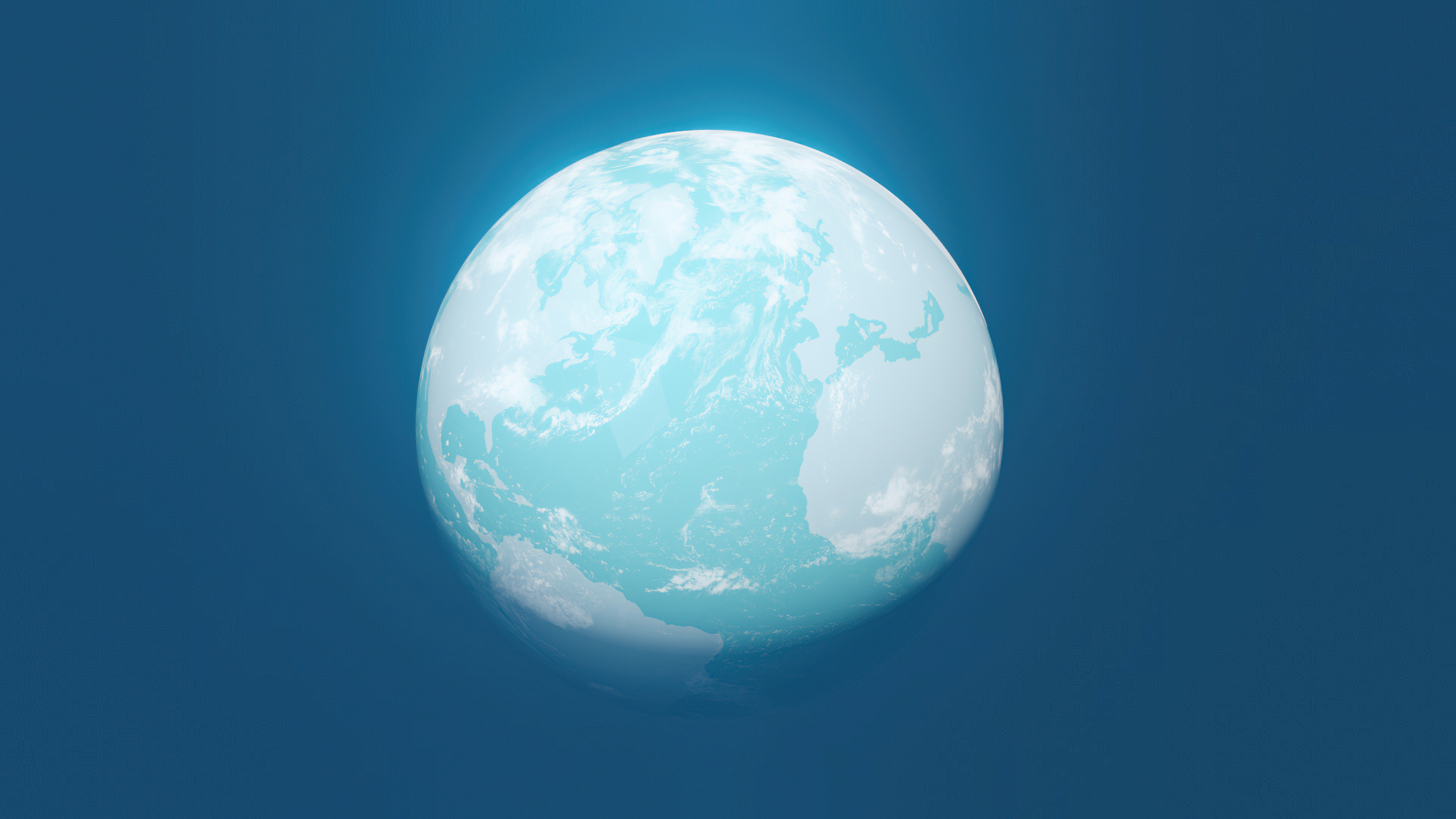 Minimalist digital art of planet Earth HD Wallpaper