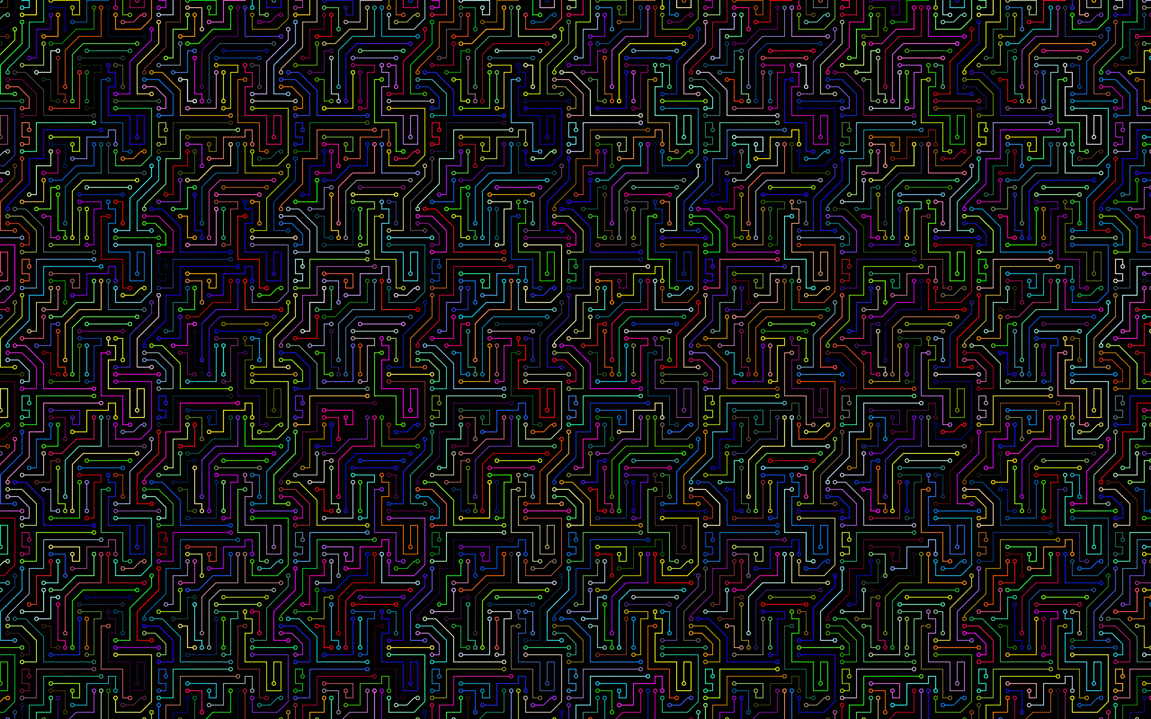 Abstract circuit board pattern 4K HD Wallpaper