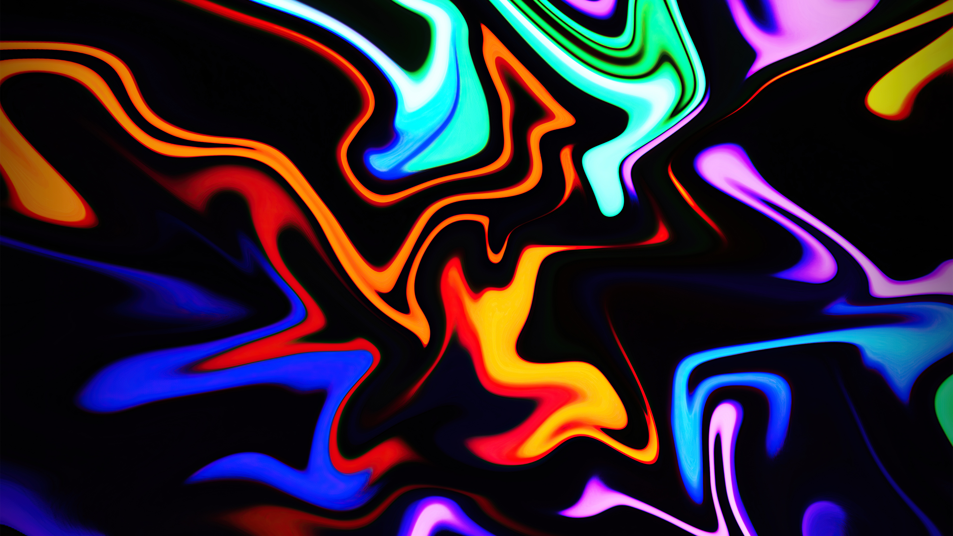 Abstract digital art with swirling colors HD Wallpaper