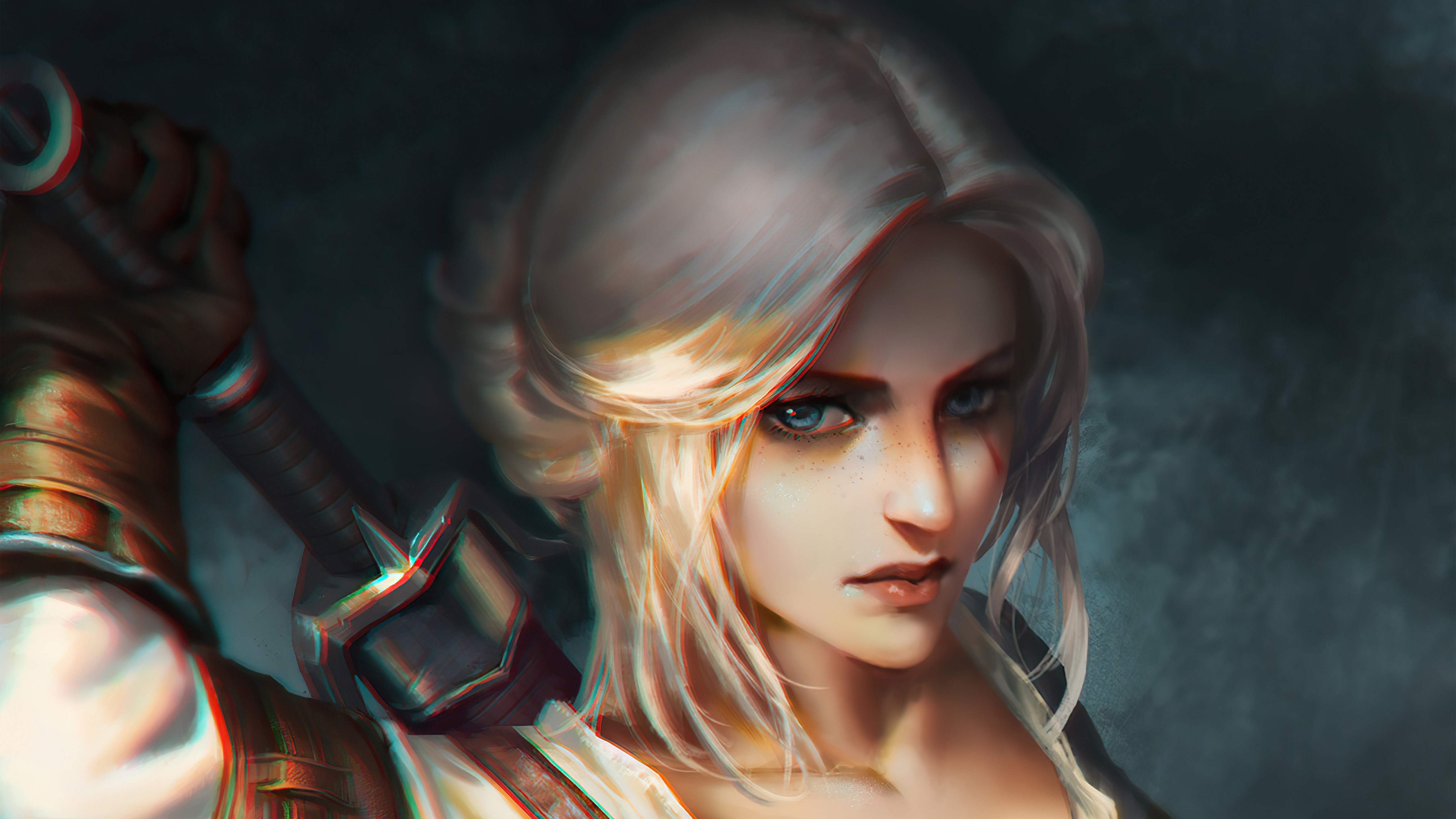 Ciri from The Witcher artwork HD Wallpaper