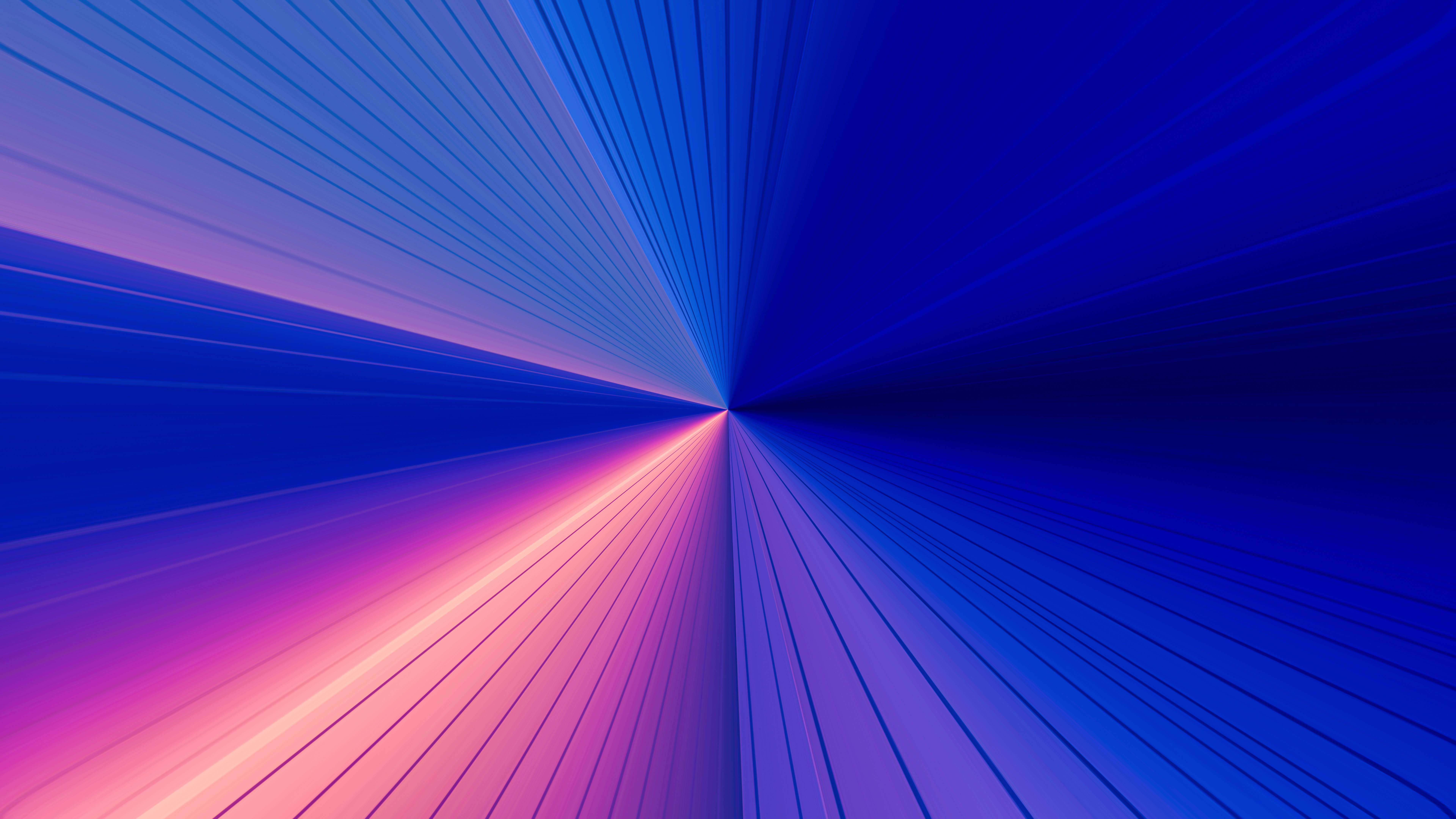 Abstract digital art with converging lines and colors HD Wallpaper