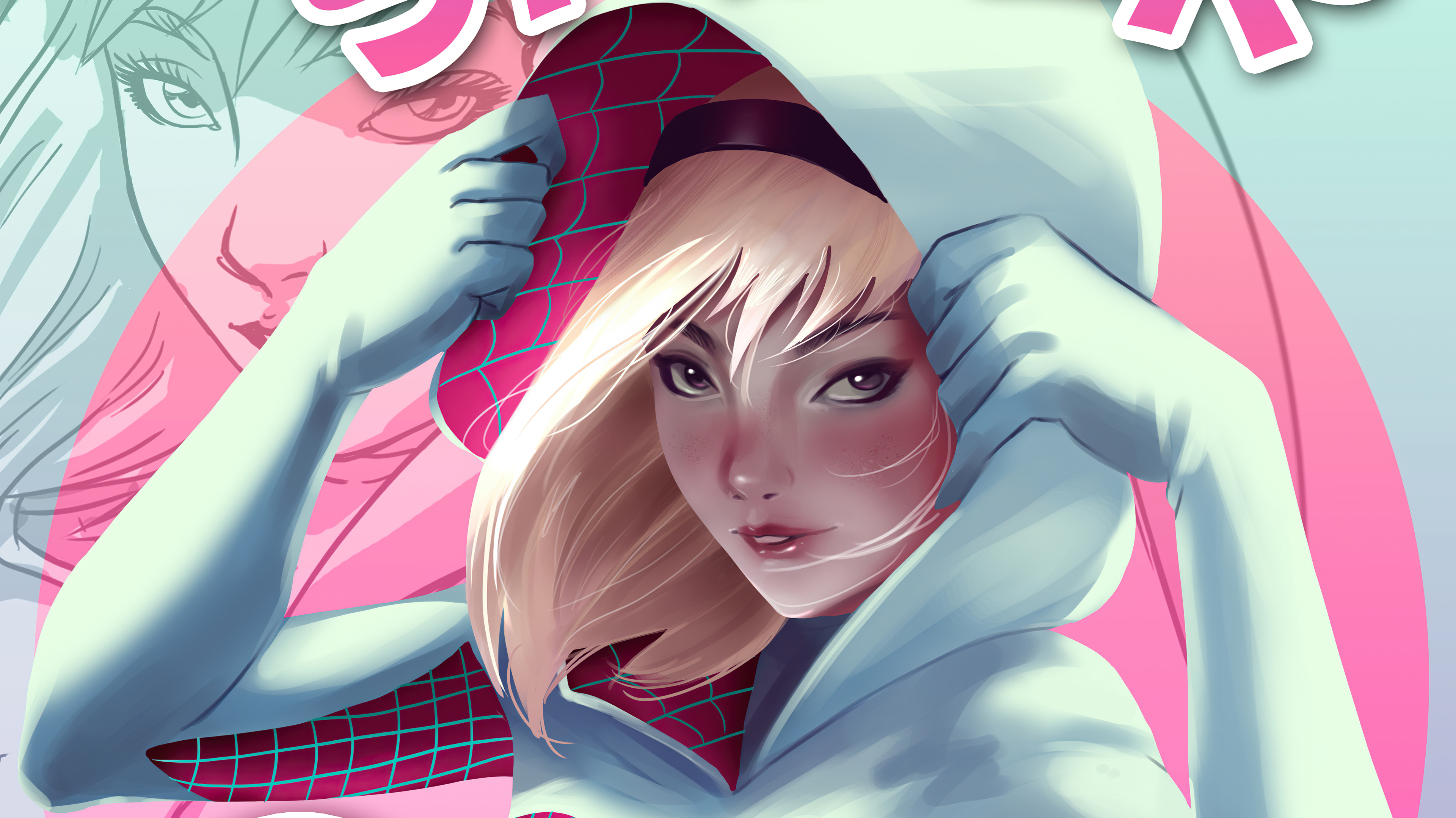 Gwen Stacy from Spider-Man artwork HD Wallpaper