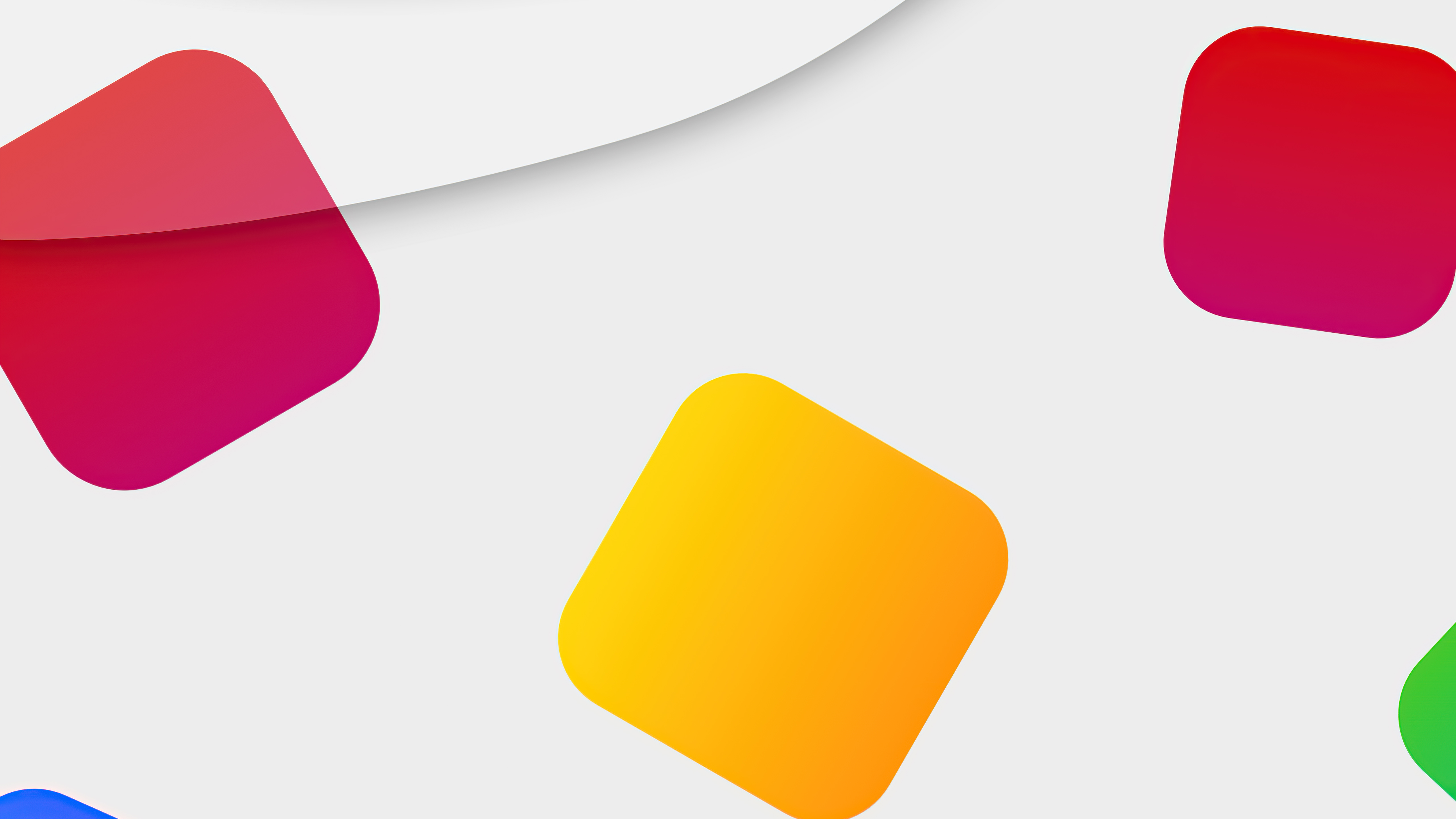 Abstract colorful shapes on a white background HD Wallpaper