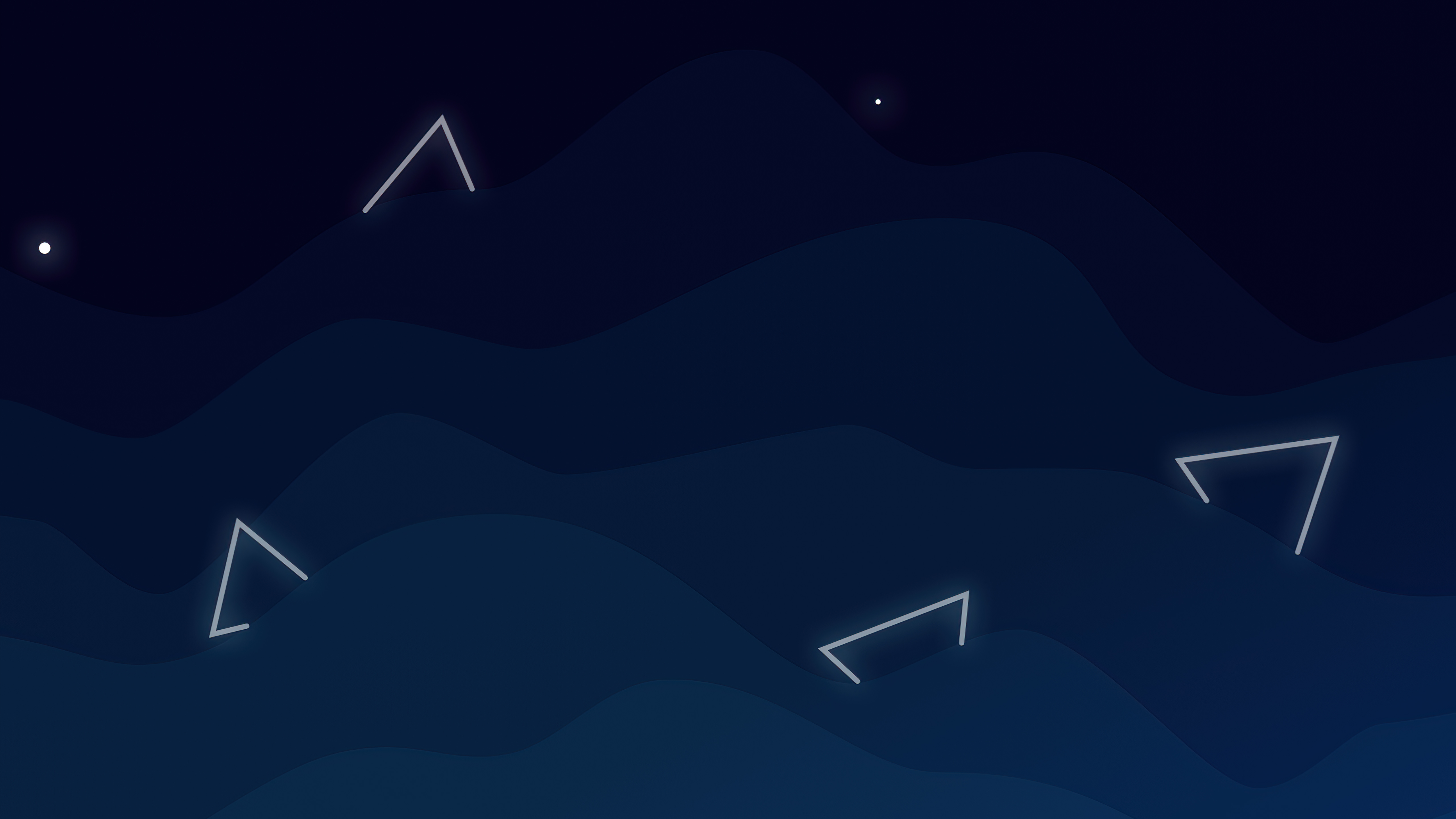 Abstract digital art with glowing triangles HD Wallpaper