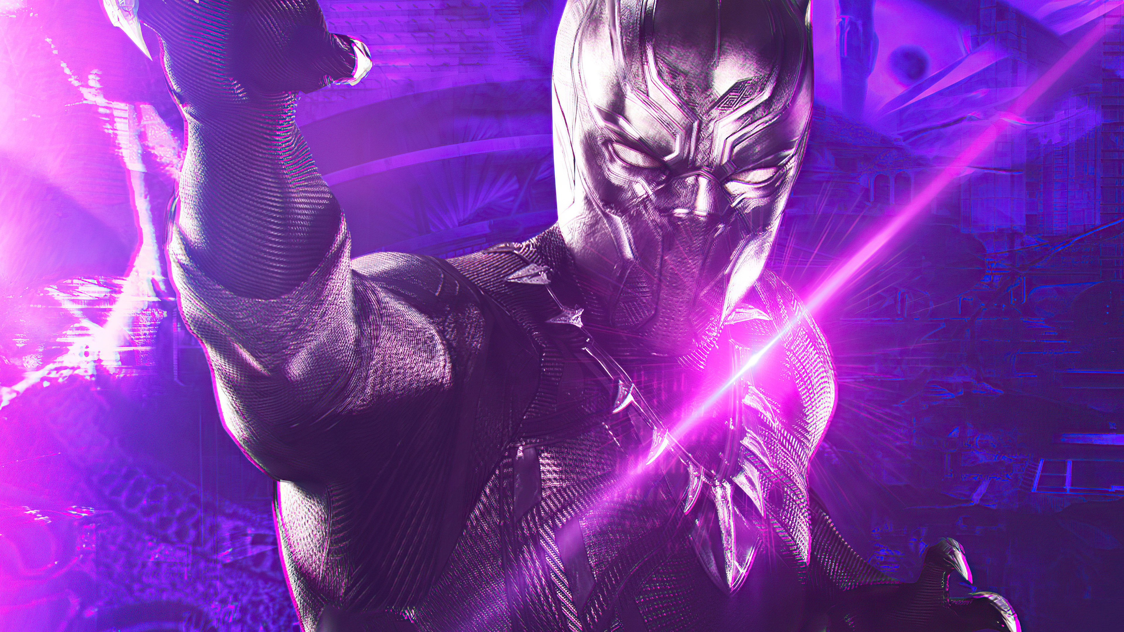 Black Panther artwork 4K HD Wallpaper