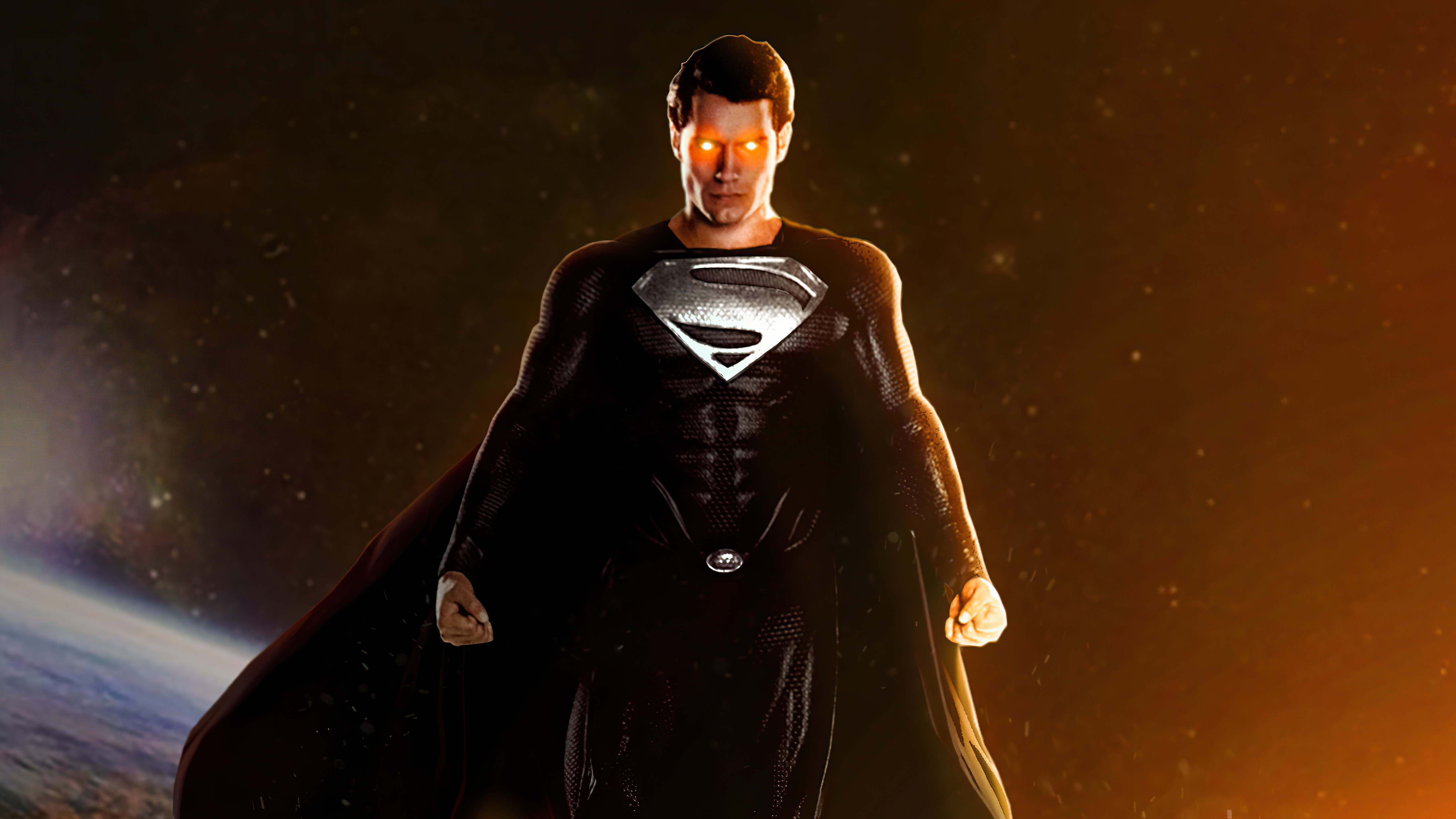 Superman from DC Comics in black suit HD Wallpaper