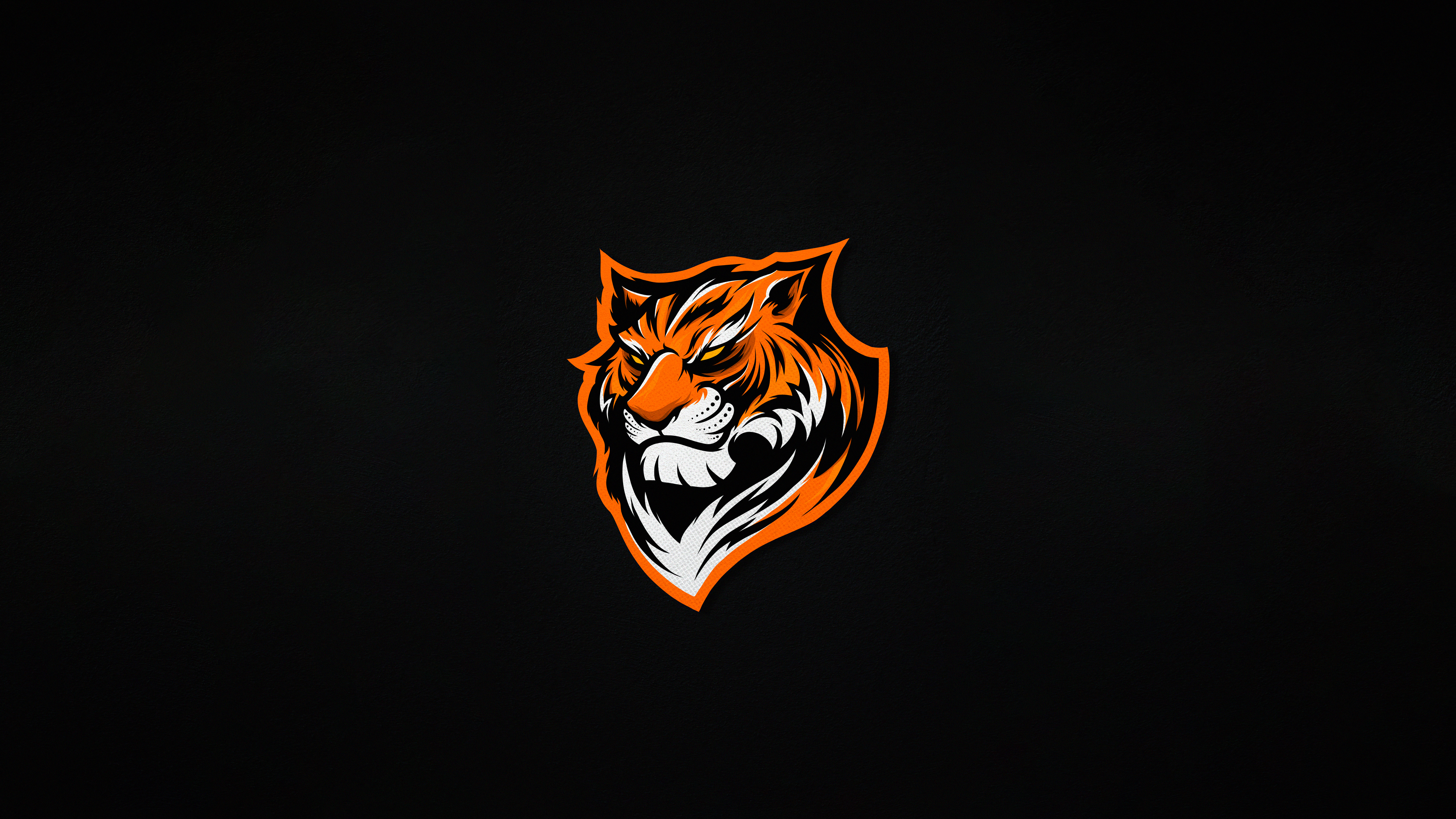 Minimalist Tiger Illustration HD Wallpaper