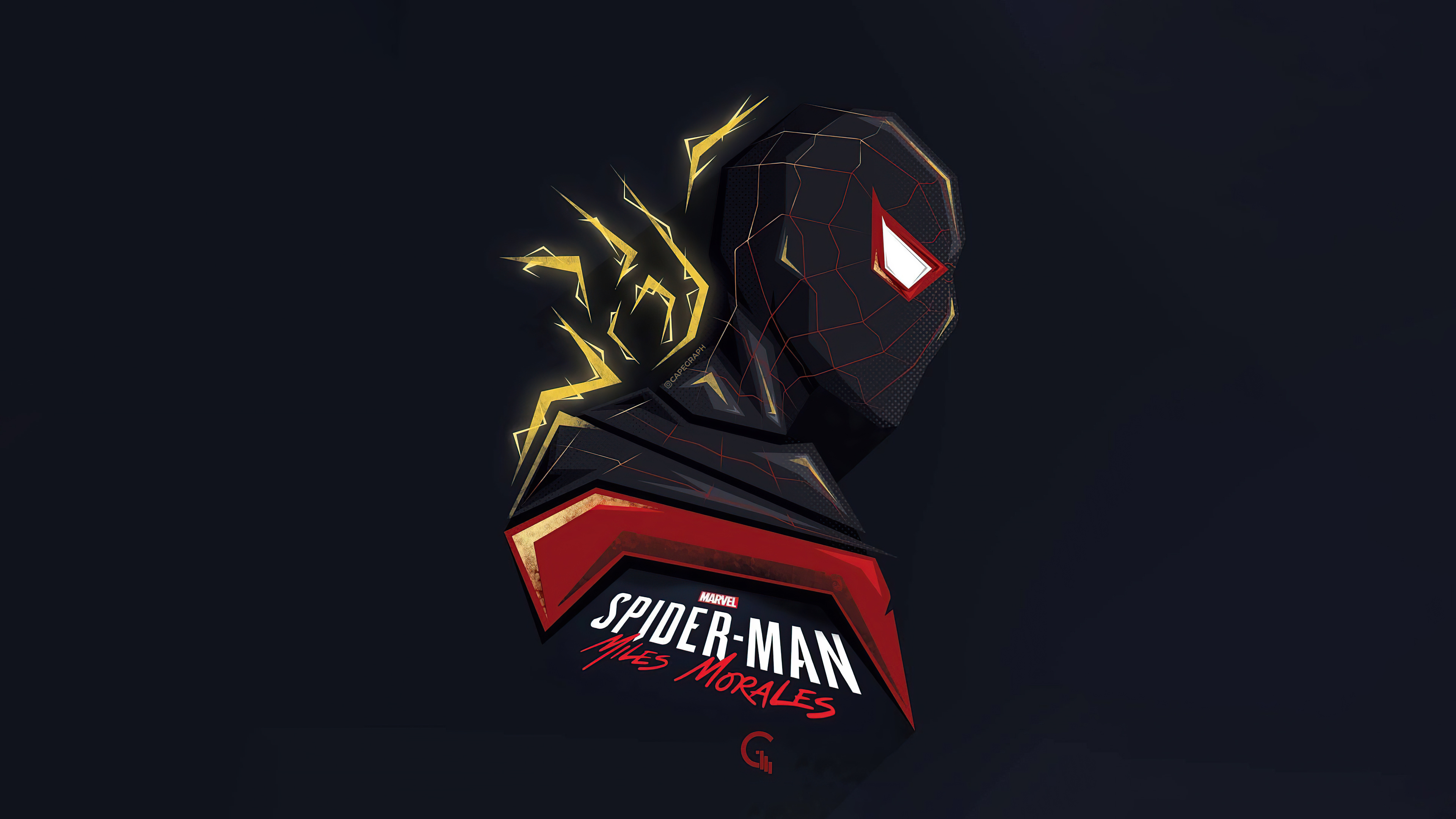 Spider-Man Miles Morales minimalist artwork HD Wallpaper